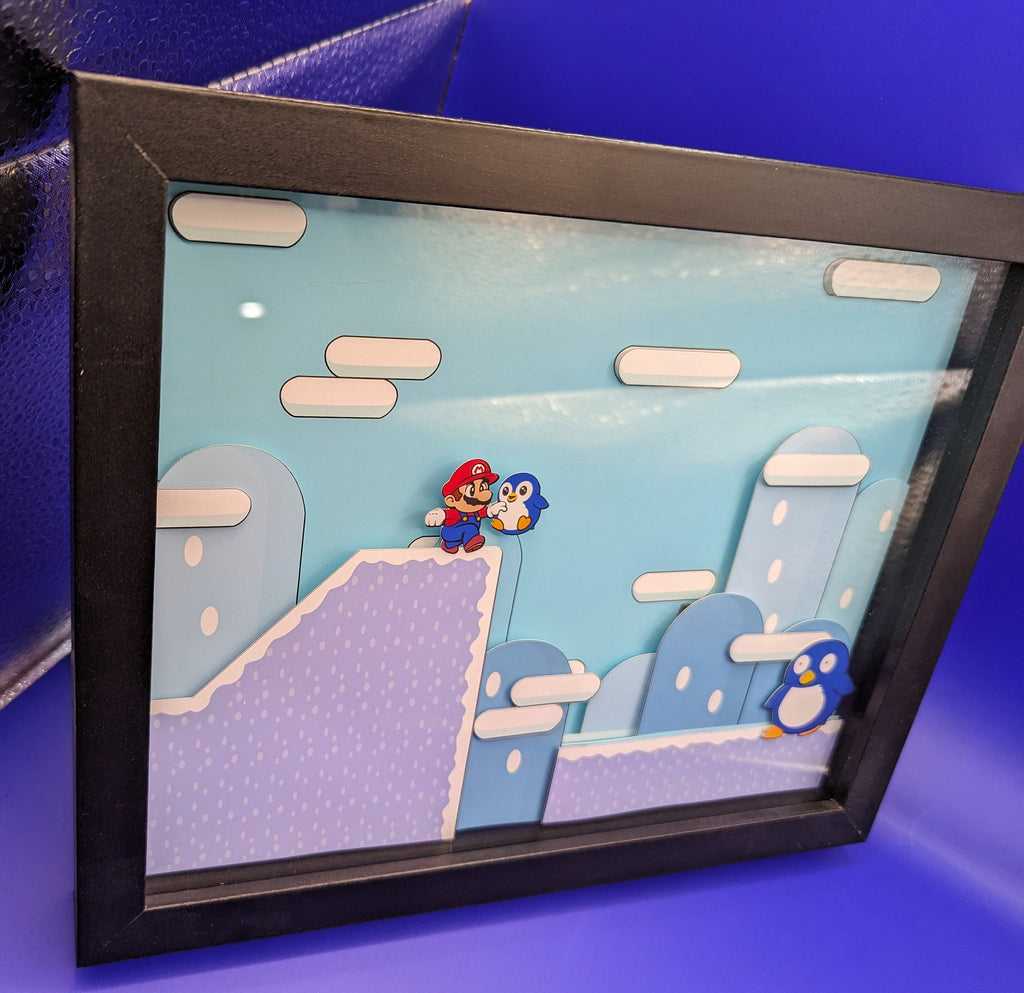 Chuckles, I'm in Danger Super Mario Inspired Shadow Box