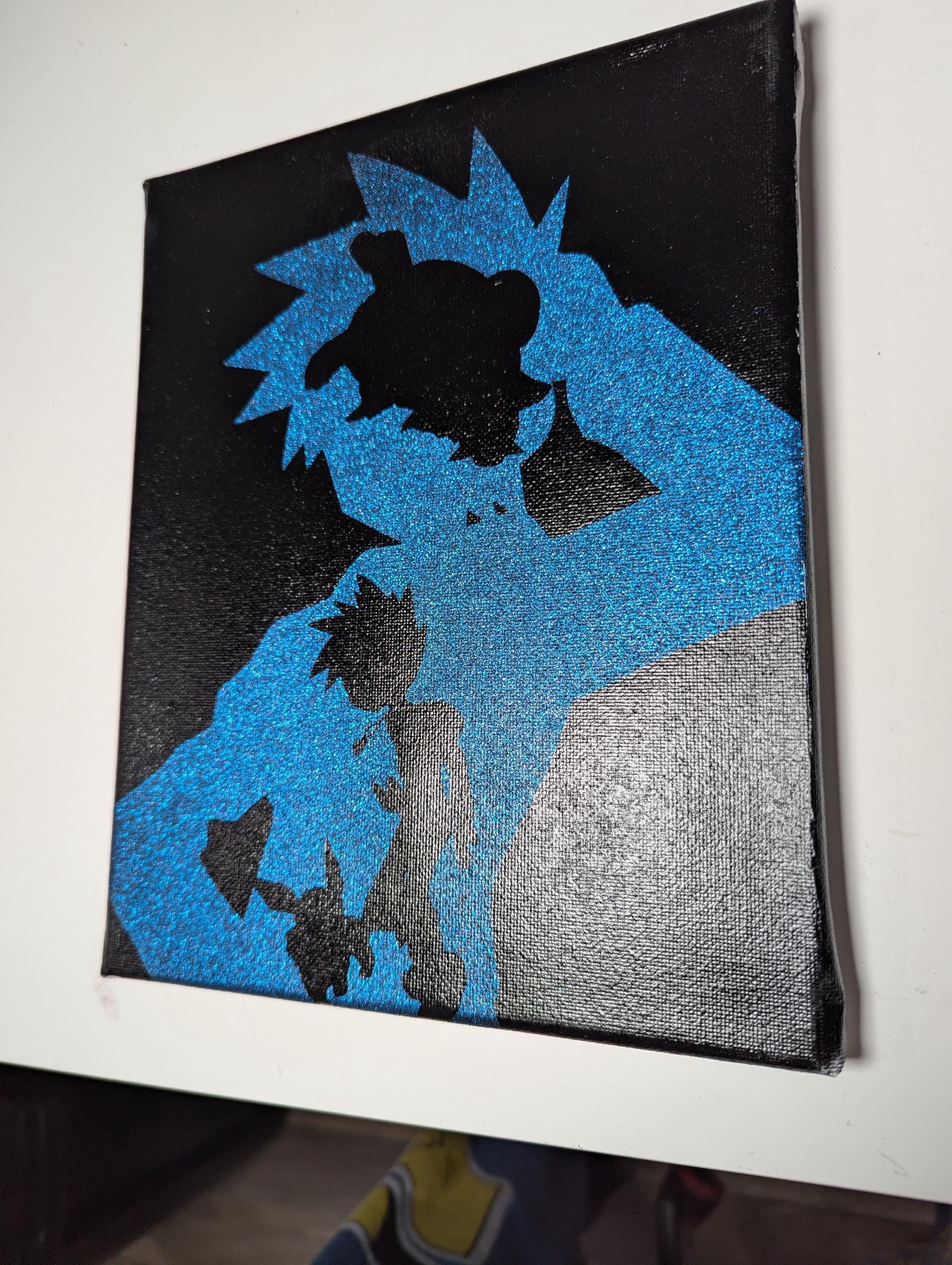 Pokemon Blue inspired 8x10 canvas painting