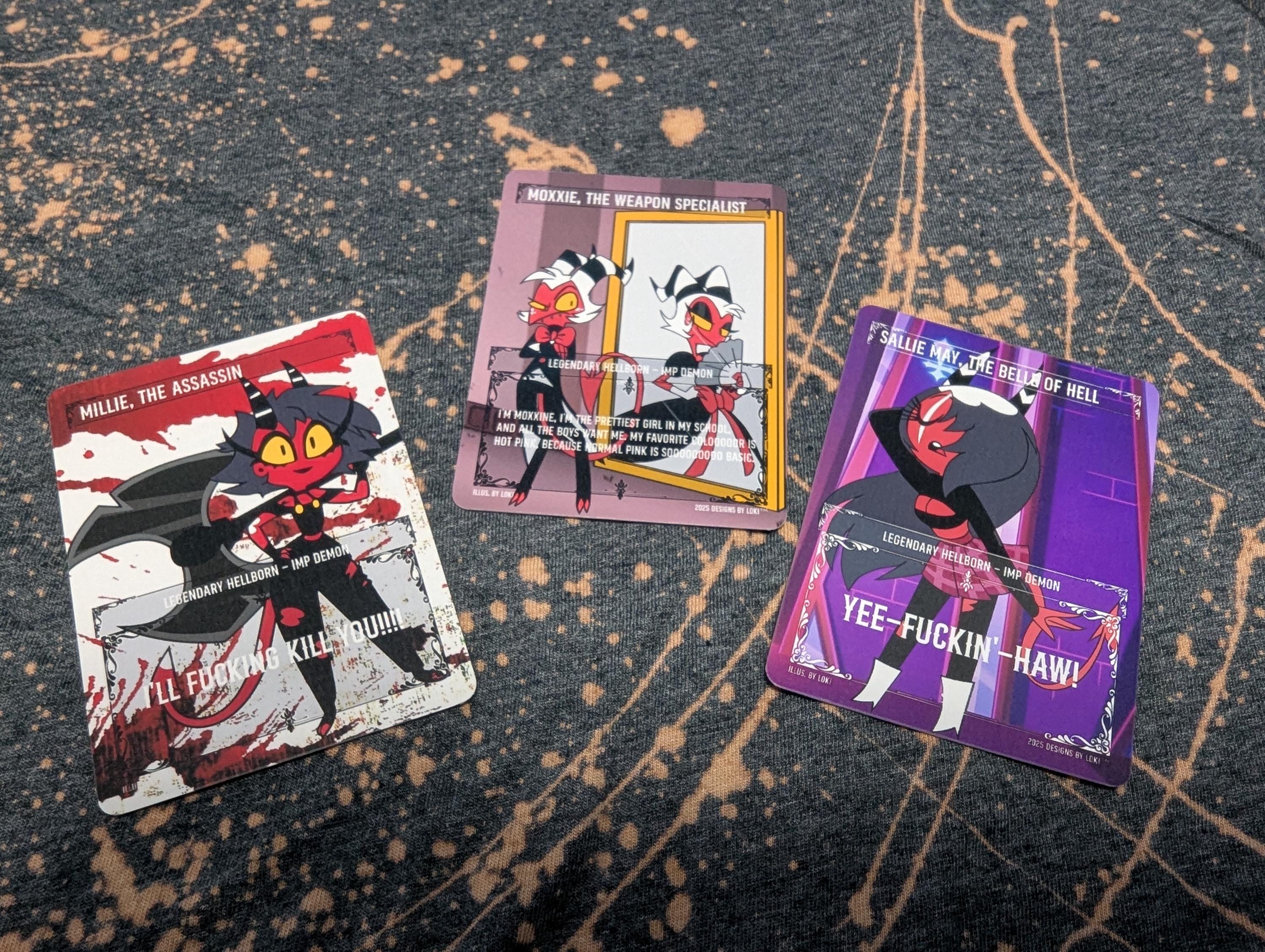 Demonix Trading Cards Series 2 inspired by Hazbin Hotel and Helluva Boss