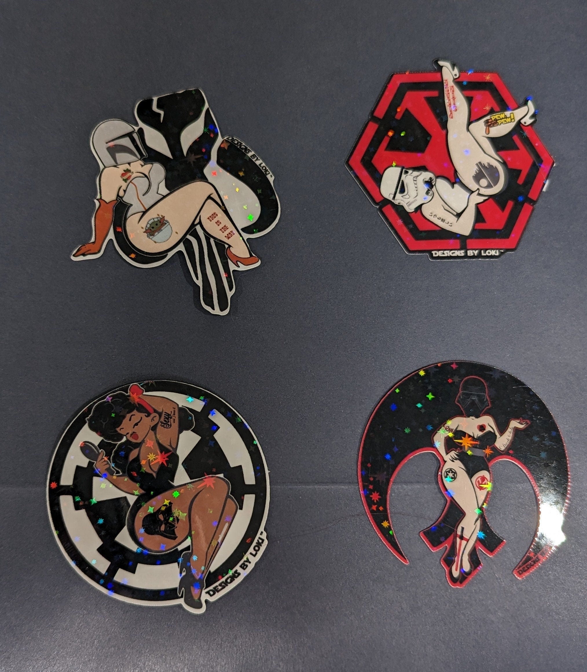 Galaxy Girl Pin Up Sticker Set