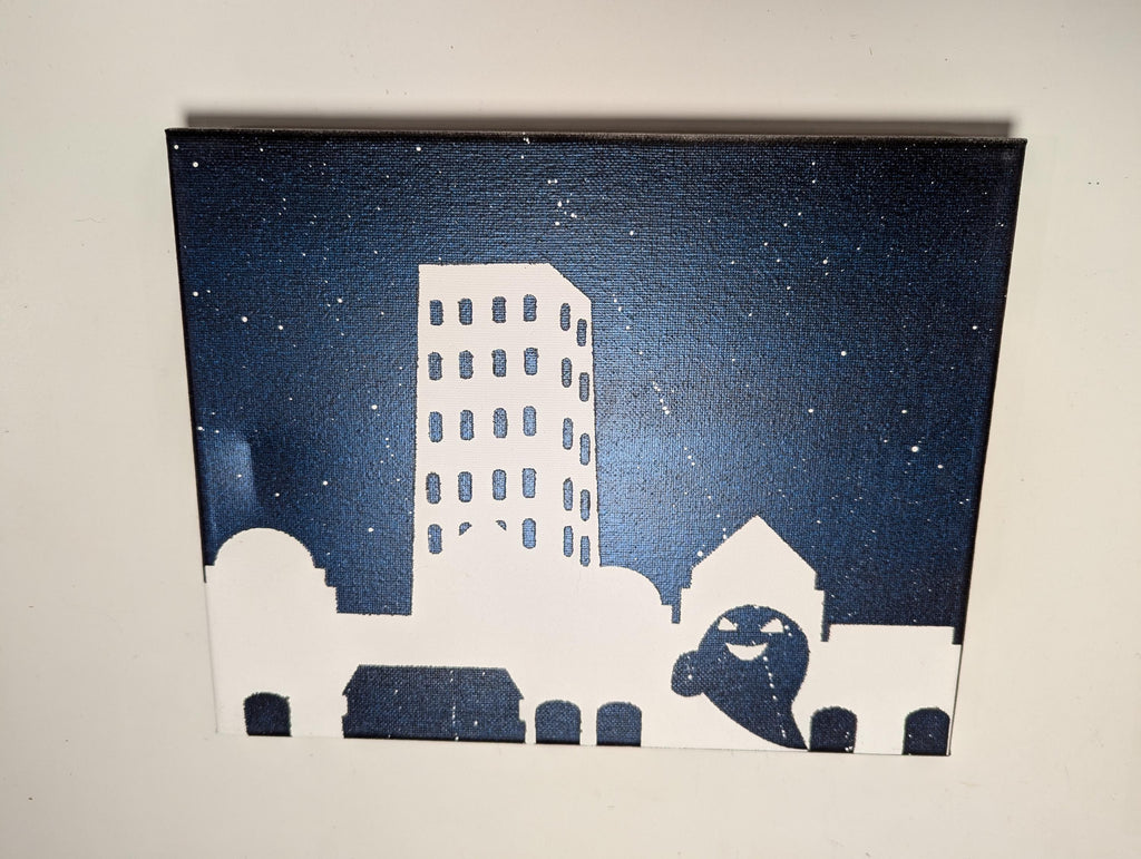 Lavender Town inspired 8x10 canvas painting