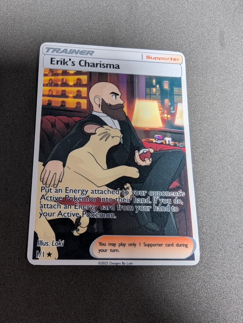 Customizable ORICA Pokemon Trainer Card