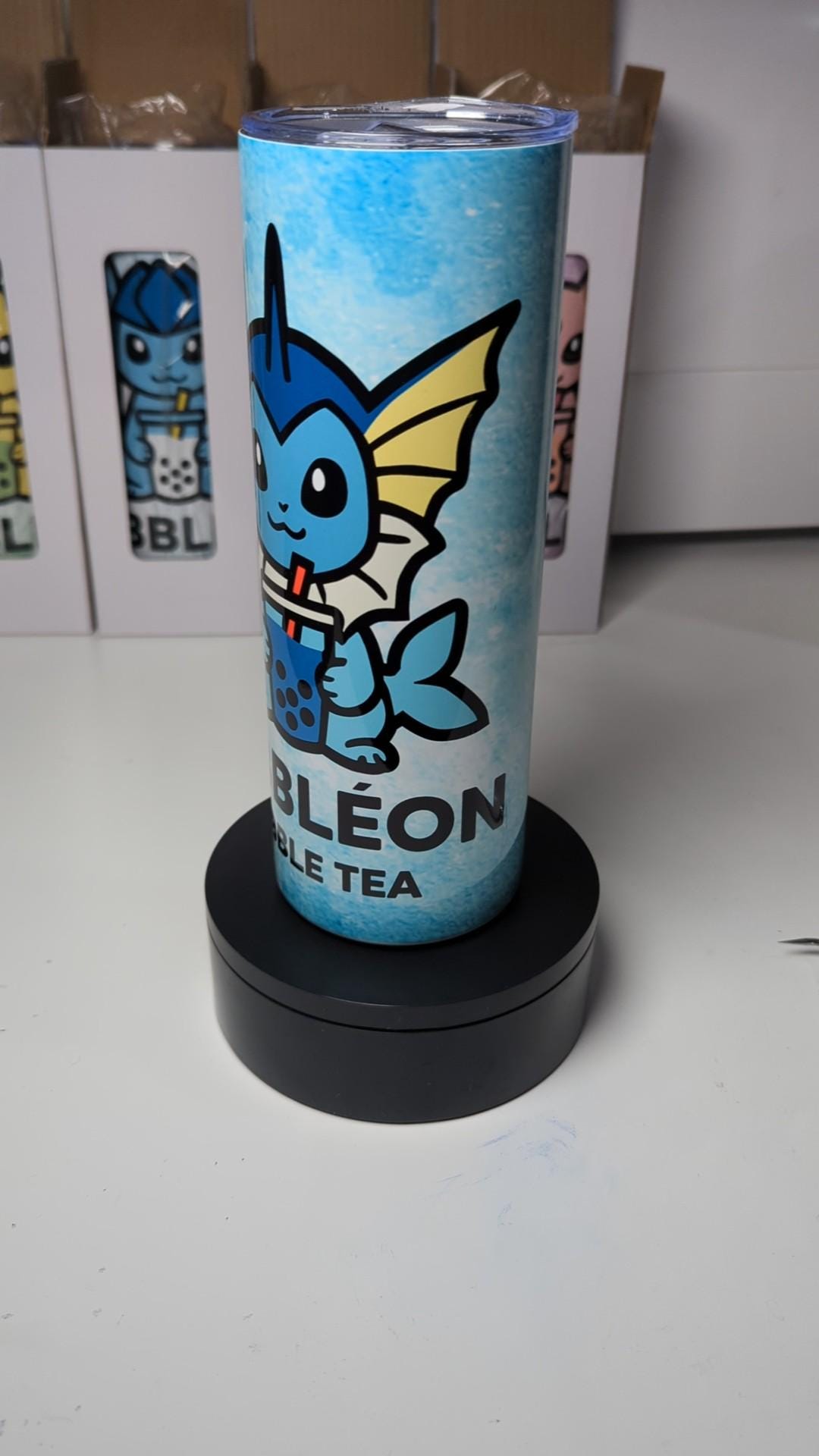 Bubbleon Vaporeon Pokemon Boba Bubble Tea Inspired Tumbler