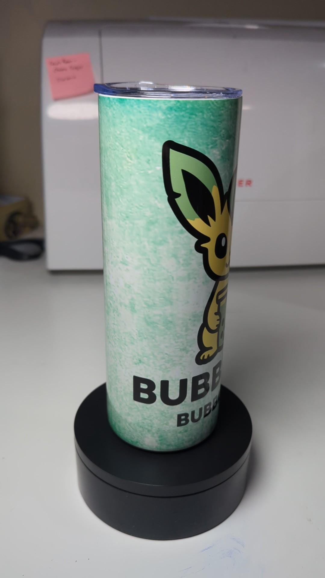 Bubbleon Leafeon Pokemon Boba Bubble Tea Inspired Tumbler