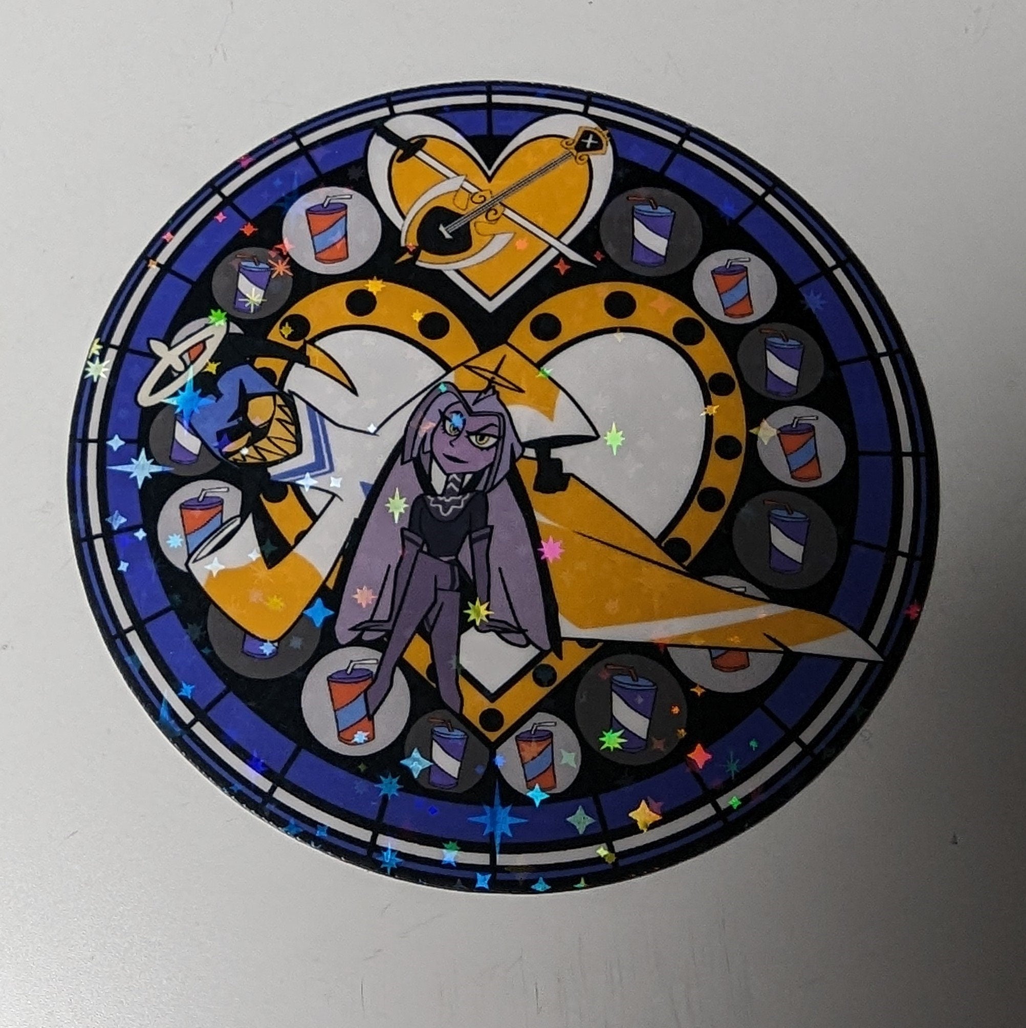 Mandala Hazbin Hotel inspired sticker Set