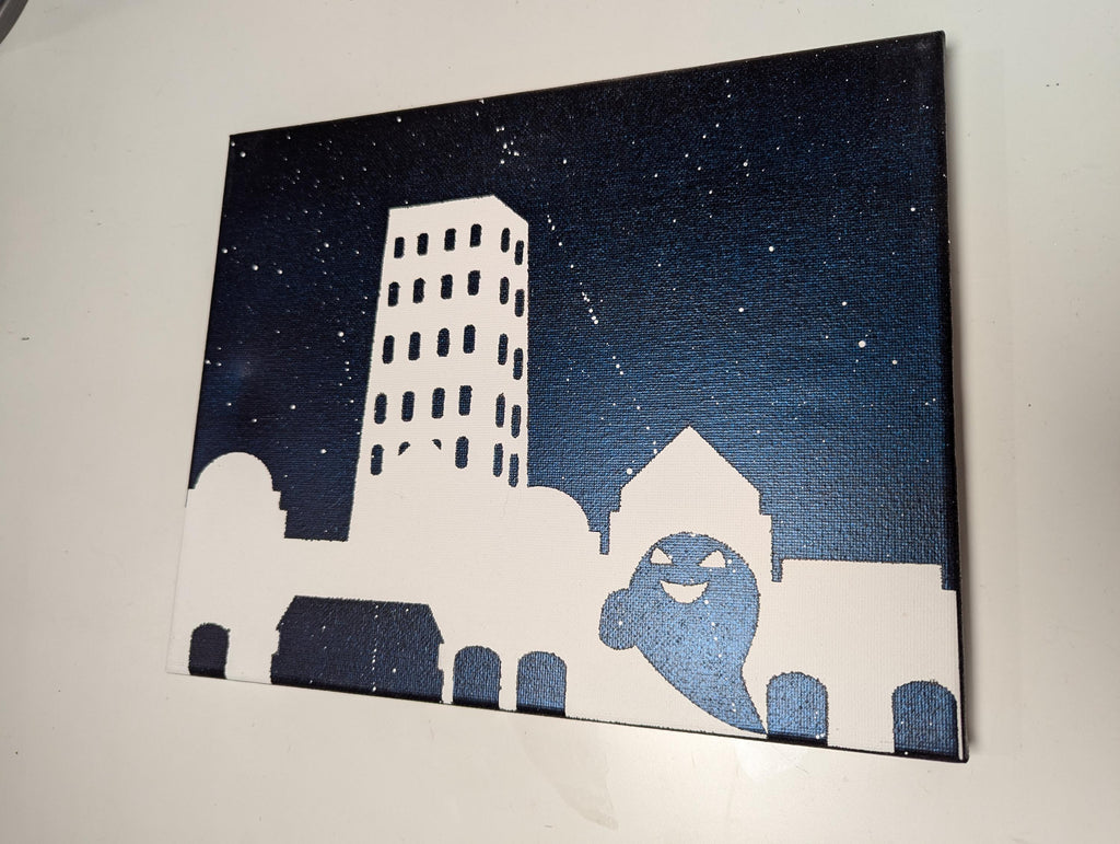 Lavender Town inspired 8x10 canvas painting