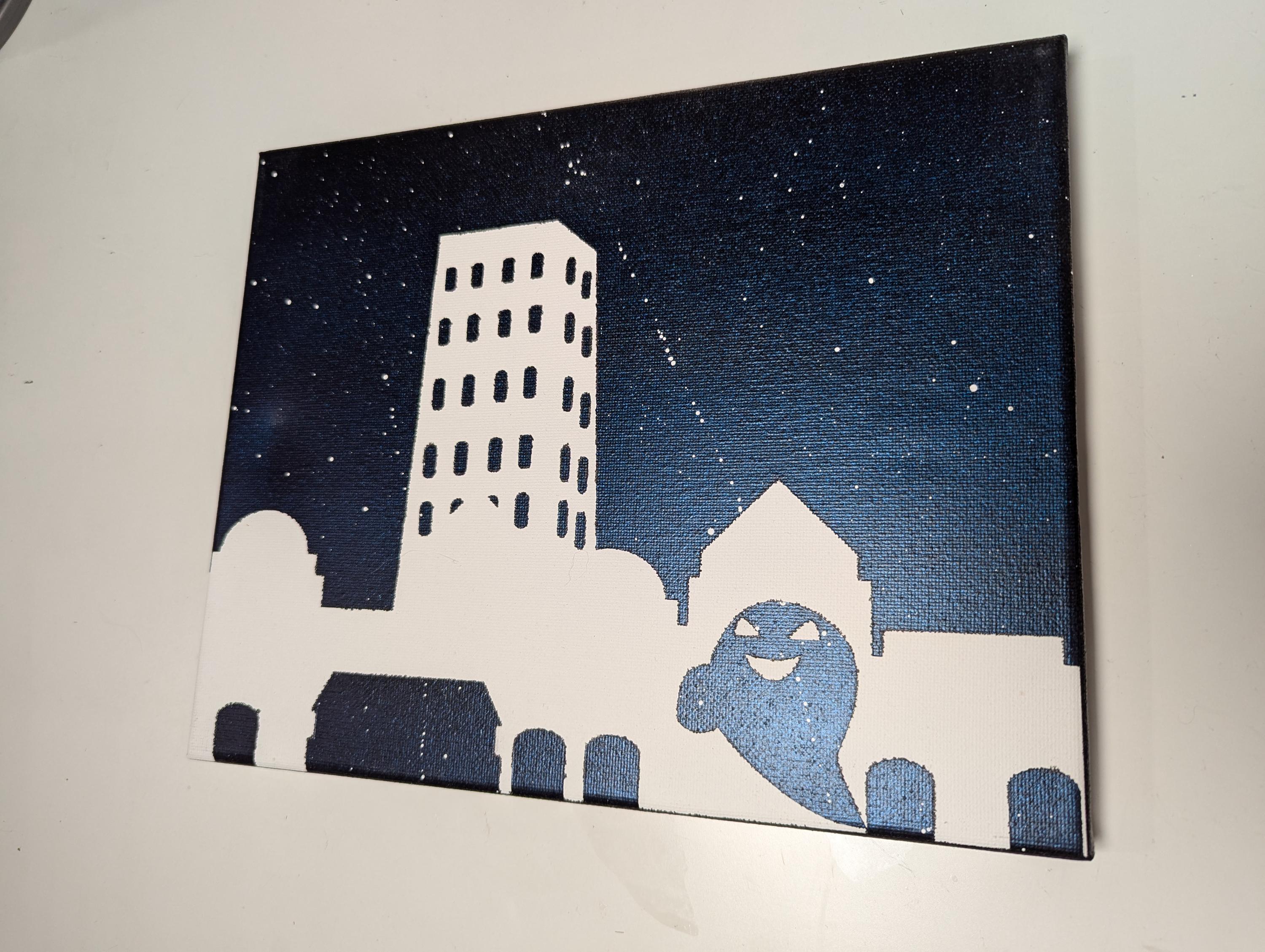 Lavender Town inspired 8x10 canvas painting
