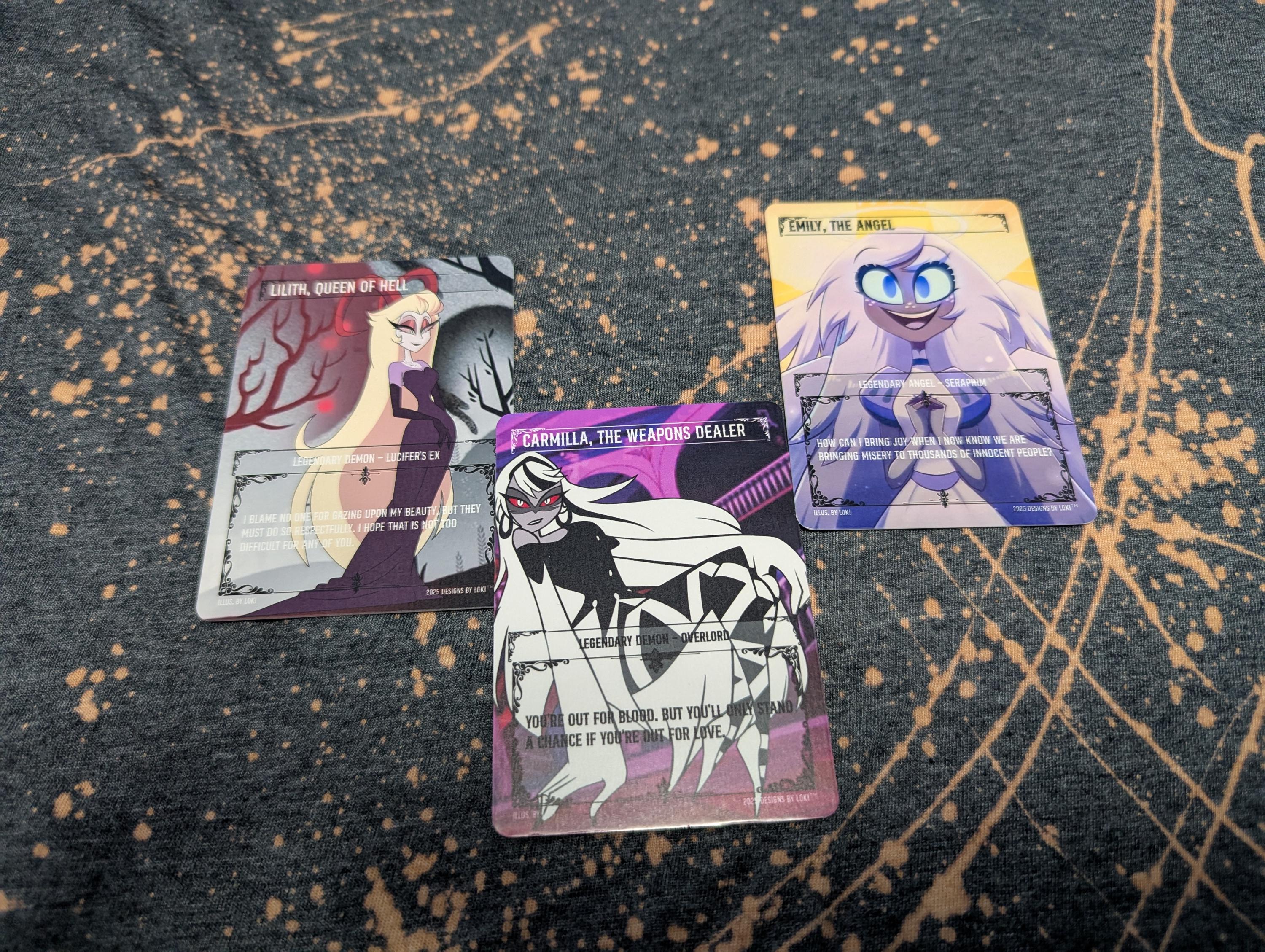 Demonix Trading Cards Series 2 inspired by Hazbin Hotel and Helluva Boss