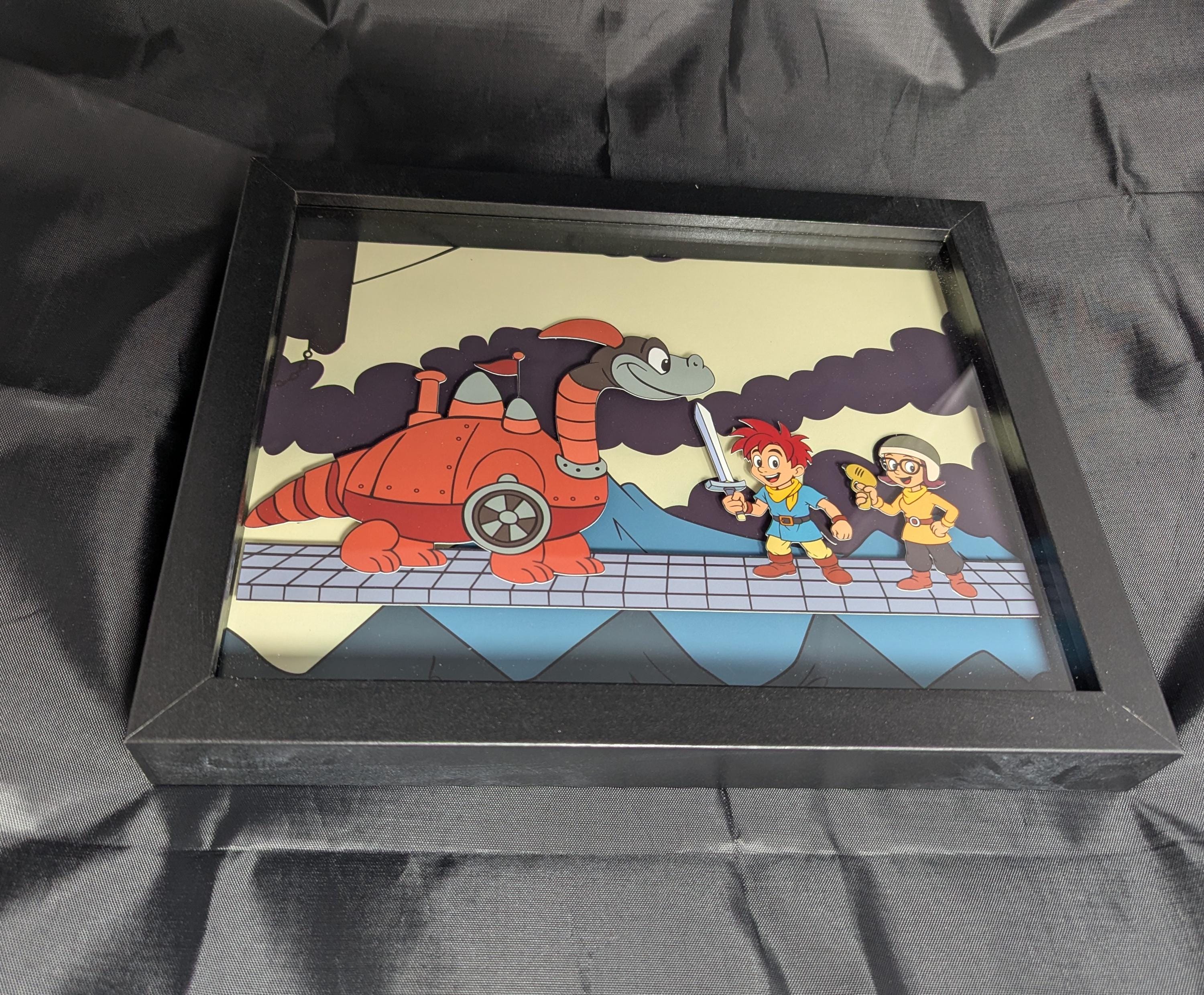Dino Tank Chrono Trigger inspired layered shadow box