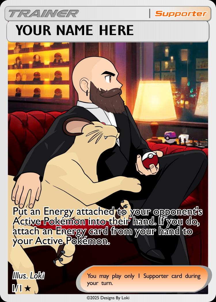 Customizable ORICA Pokemon Trainer Card