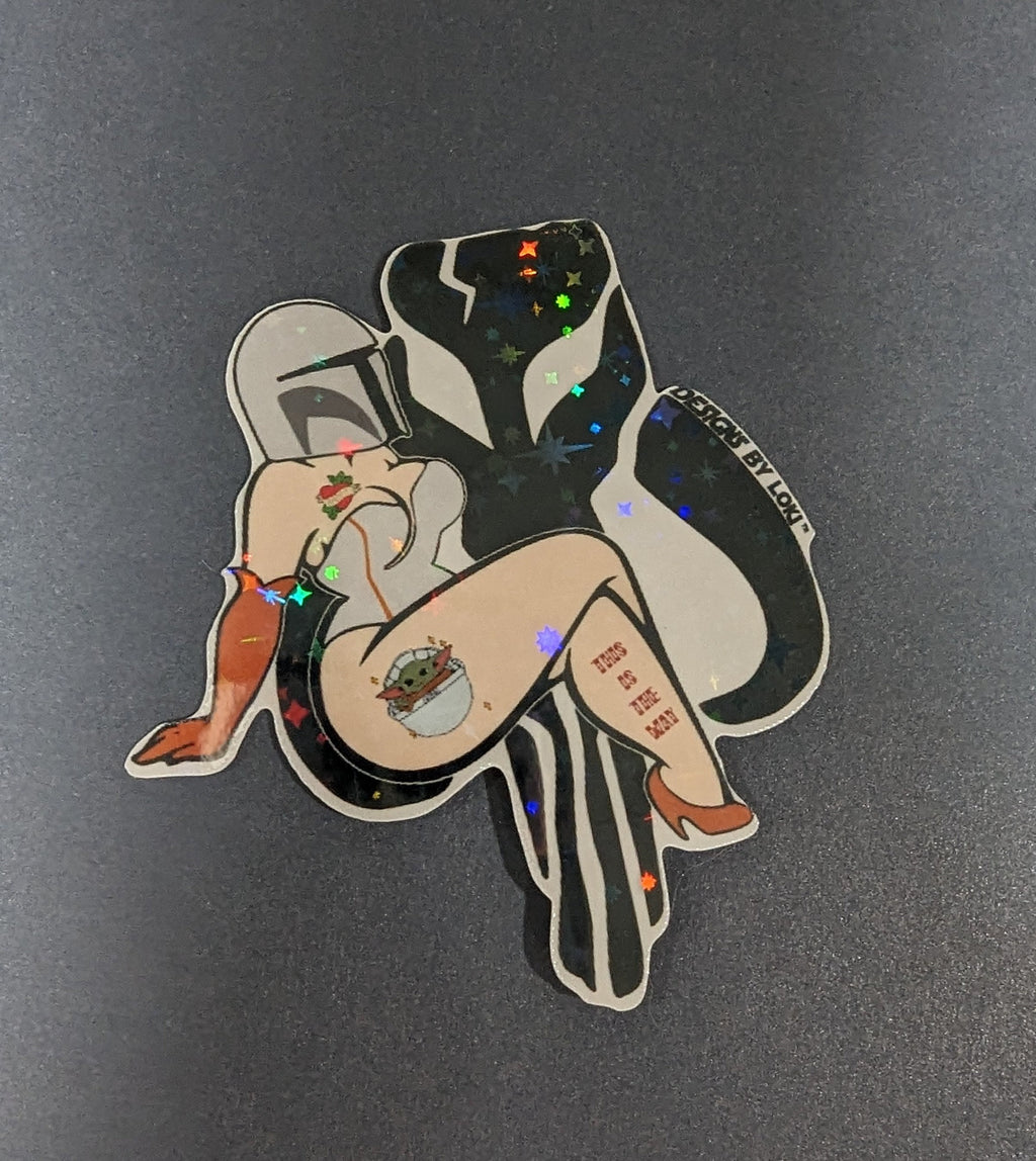 Galaxy Girl Pin Up Sticker Set
