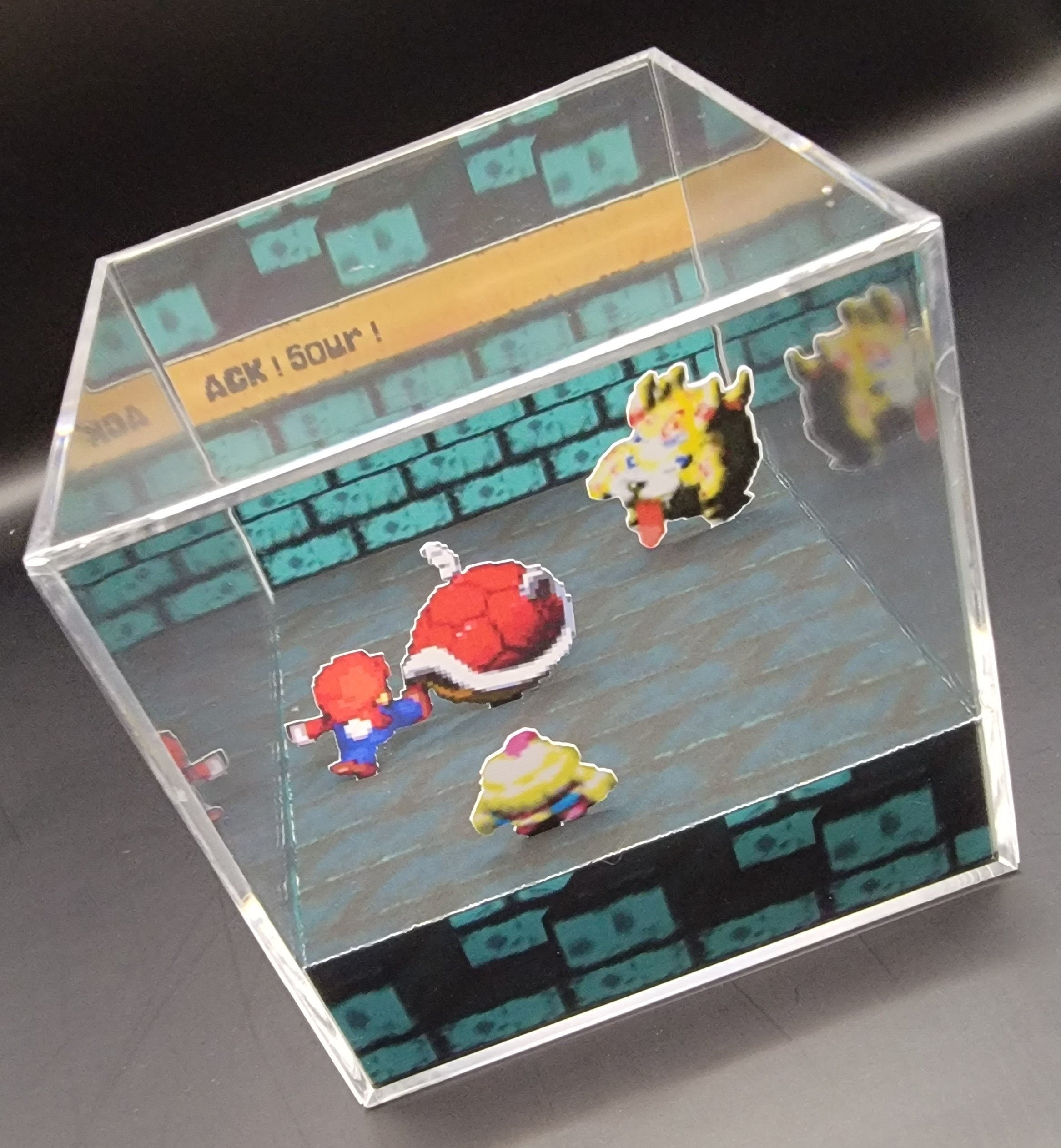 Super Mario RPG Diorama Cube: Belome Battle Scene