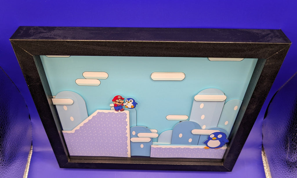 Chuckles, I'm in Danger Super Mario Inspired Shadow Box