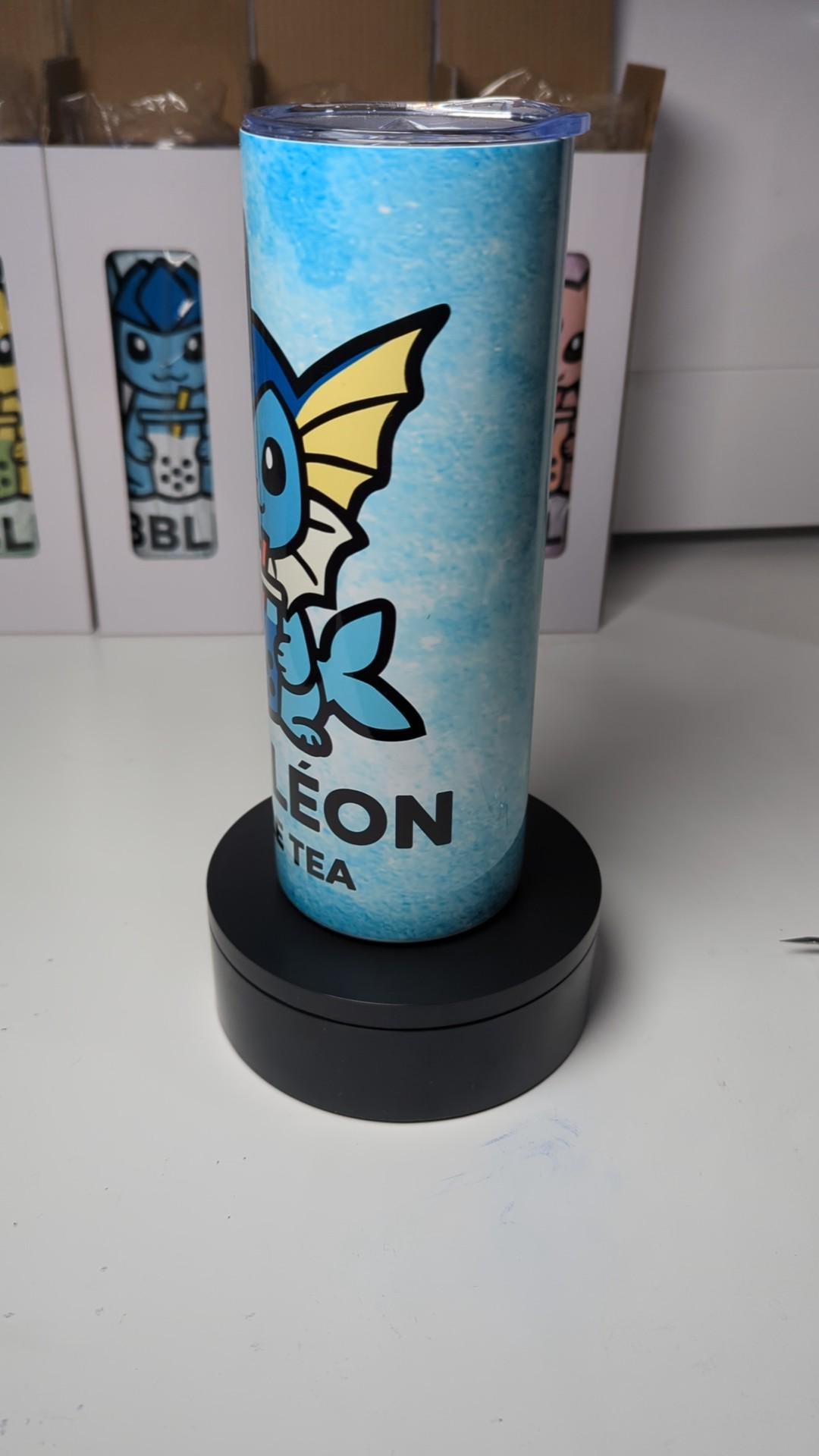 Bubbleon Vaporeon Pokemon Boba Bubble Tea Inspired Tumbler