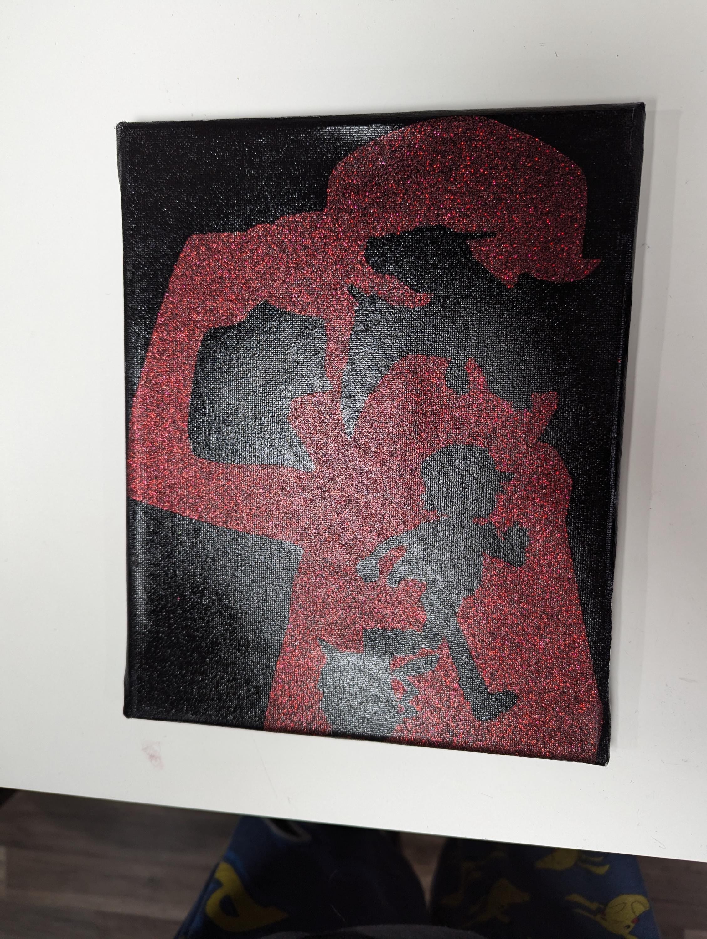 Pokemon Red inspired 8x10 canvas painting