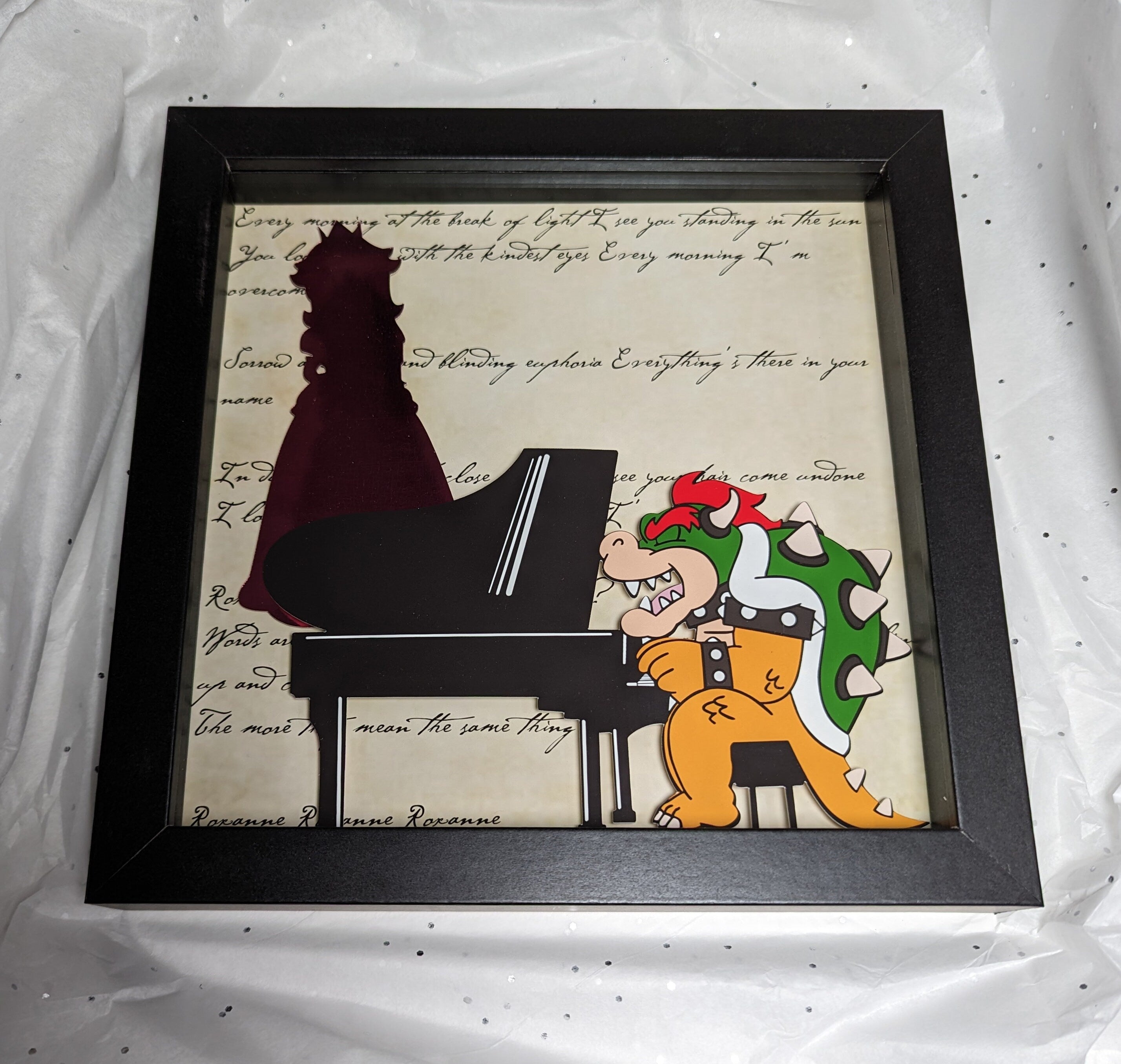 Your Name Vector Style Bowser x Cyrano Inspired Layered Shadow Box