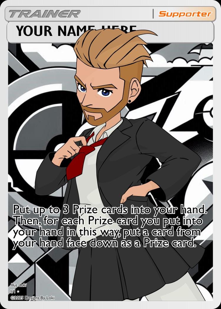 Customizable ORICA Pokemon Trainer Card