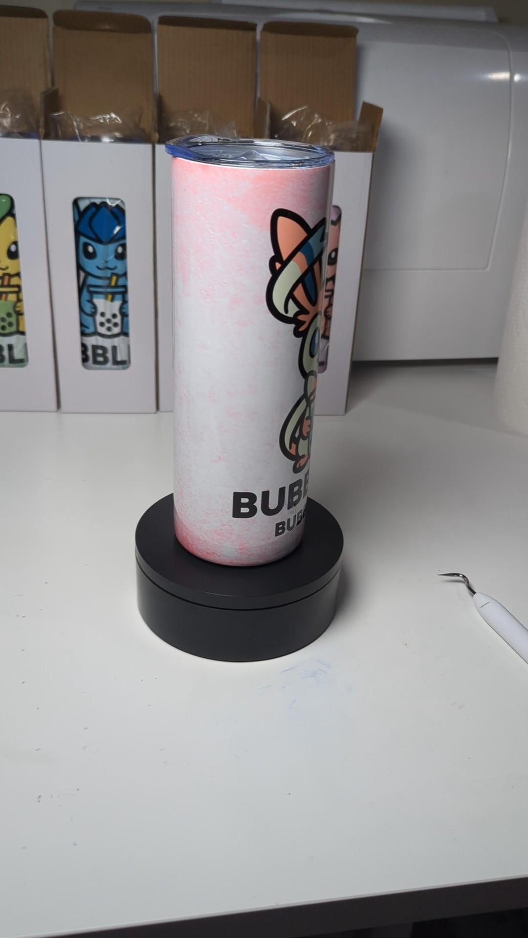 Bubbleon Sylveon Pokemon Boba Bubble Tea Inspired Tumbler