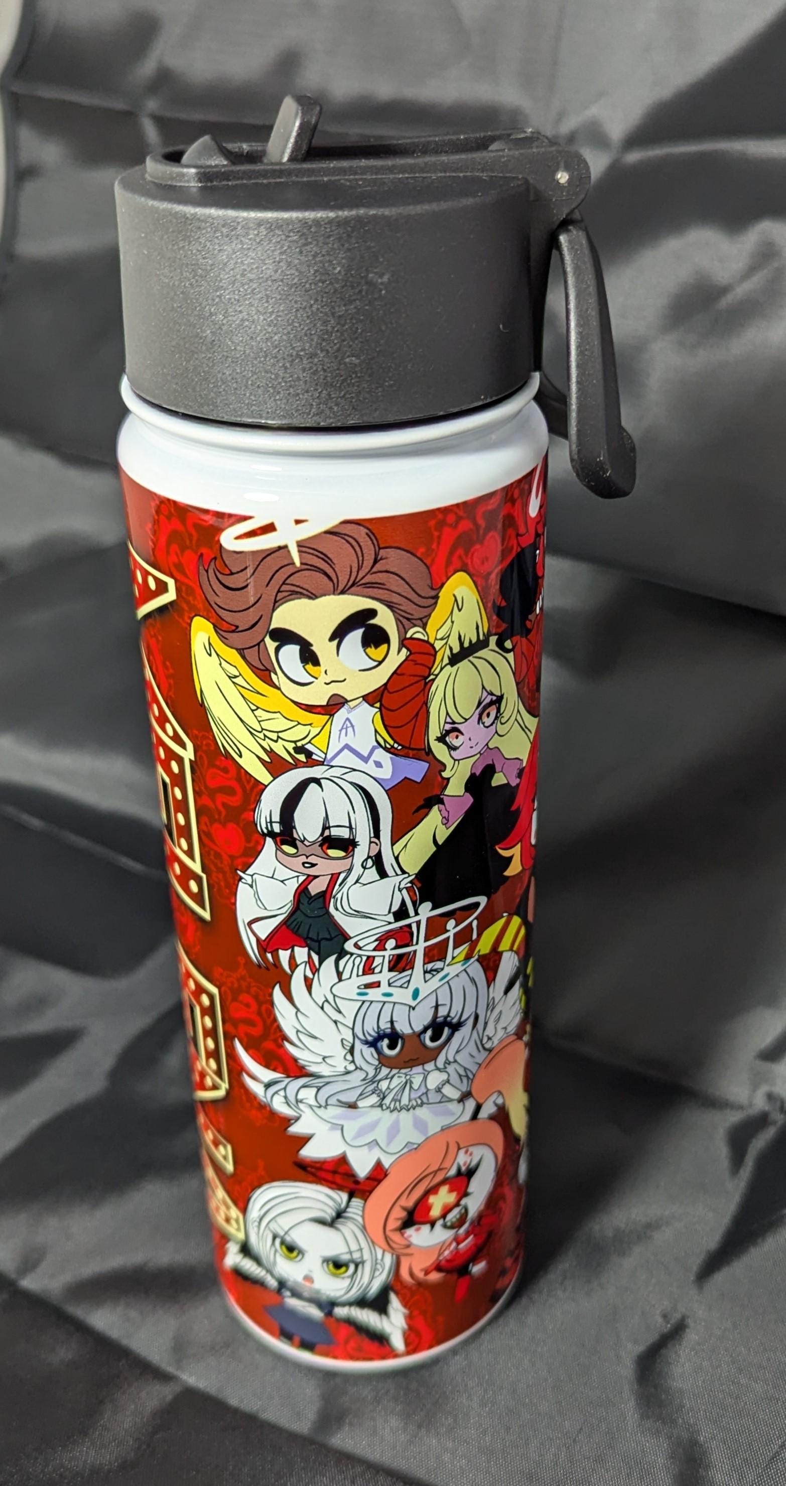 22 Oz customizable water bottle inspired by Hazbin Hotel