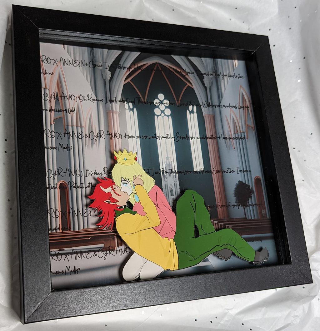 No Cyrano Anime Style Bowser x Cyrano Inspired Layered Shadow Box