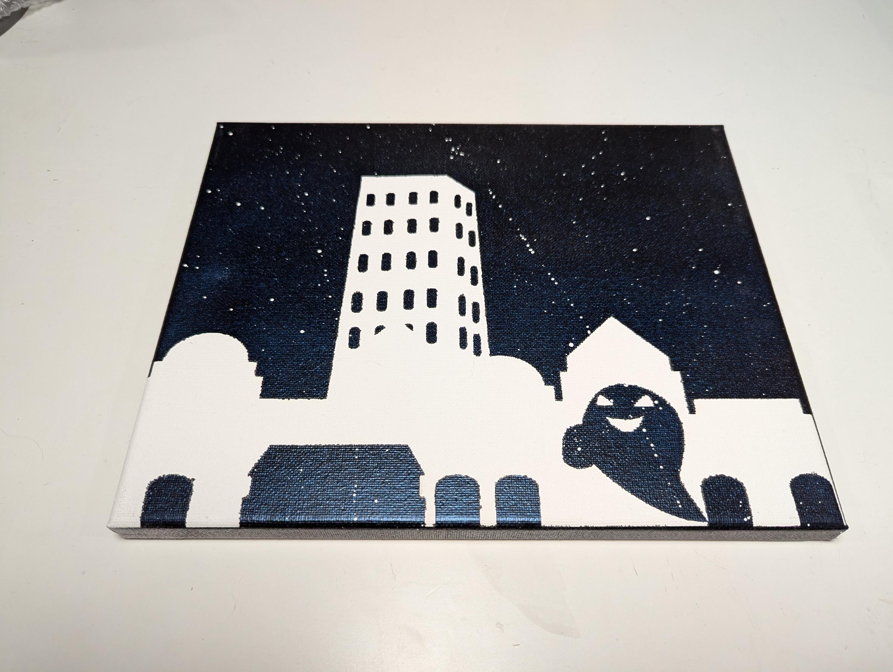 Lavender Town inspired 8x10 canvas painting