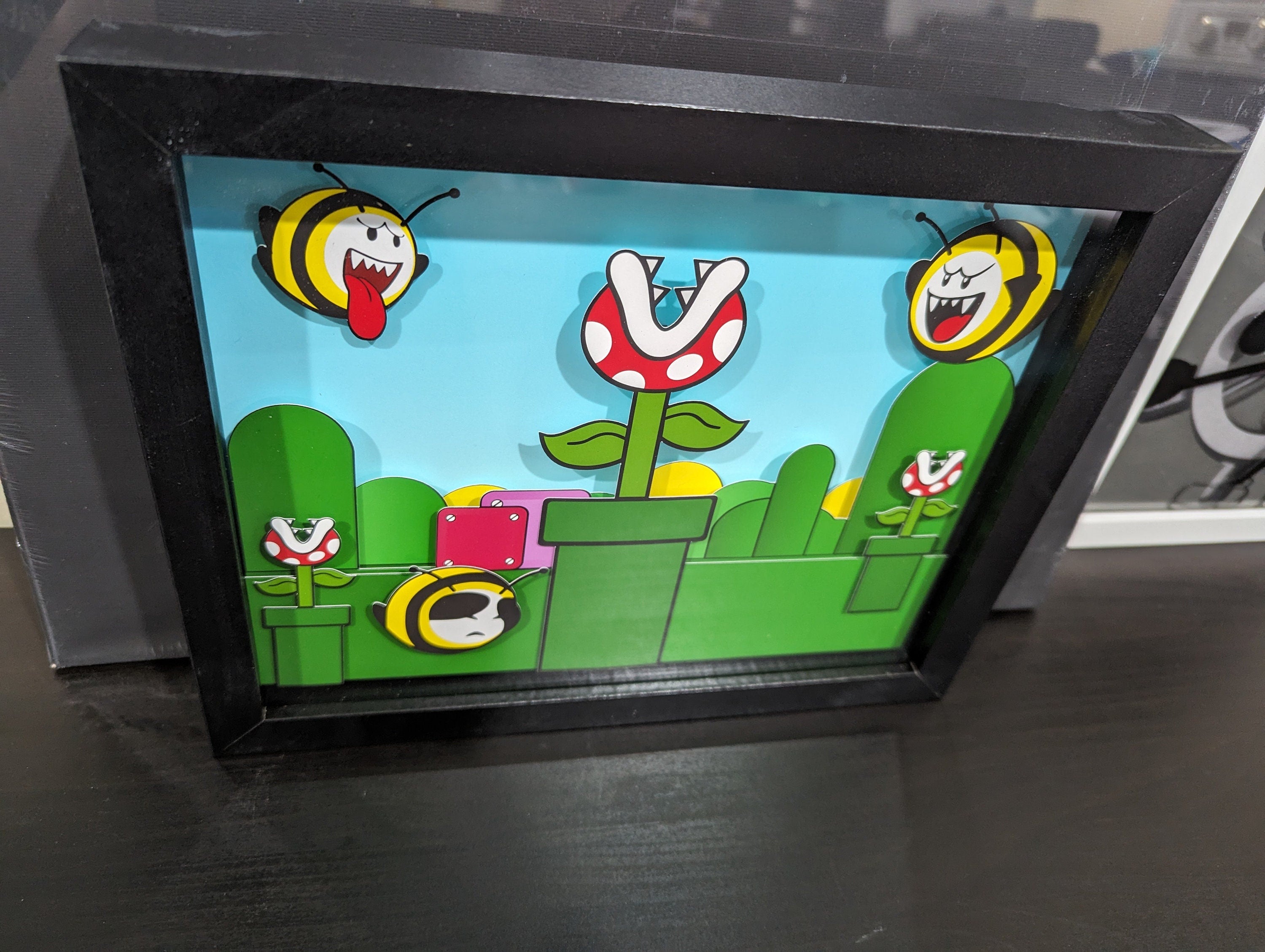 Boo Bees Super Mario Inspired Shadow Box