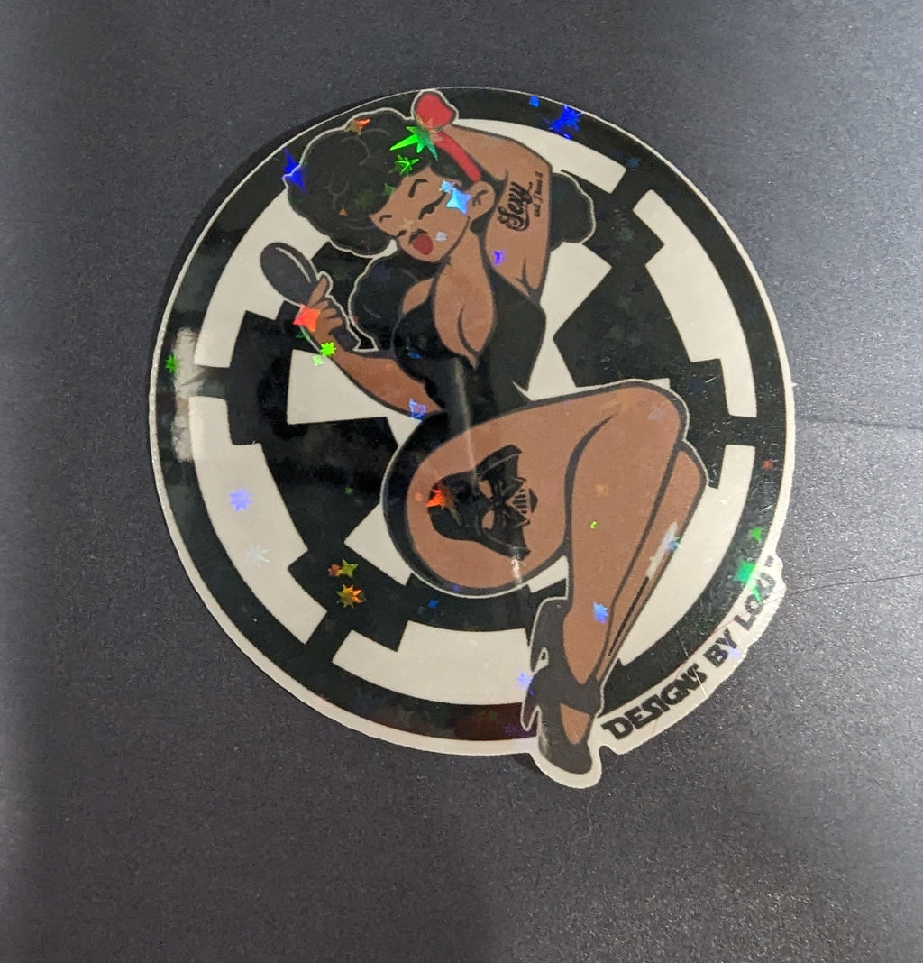 Galaxy Girl Pin Up Sticker Set