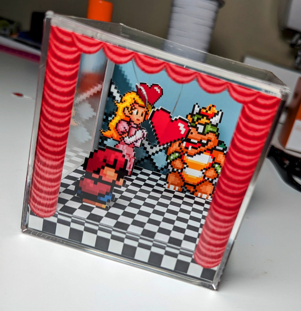 Super Mario World Diorama Cube - Curtain Call