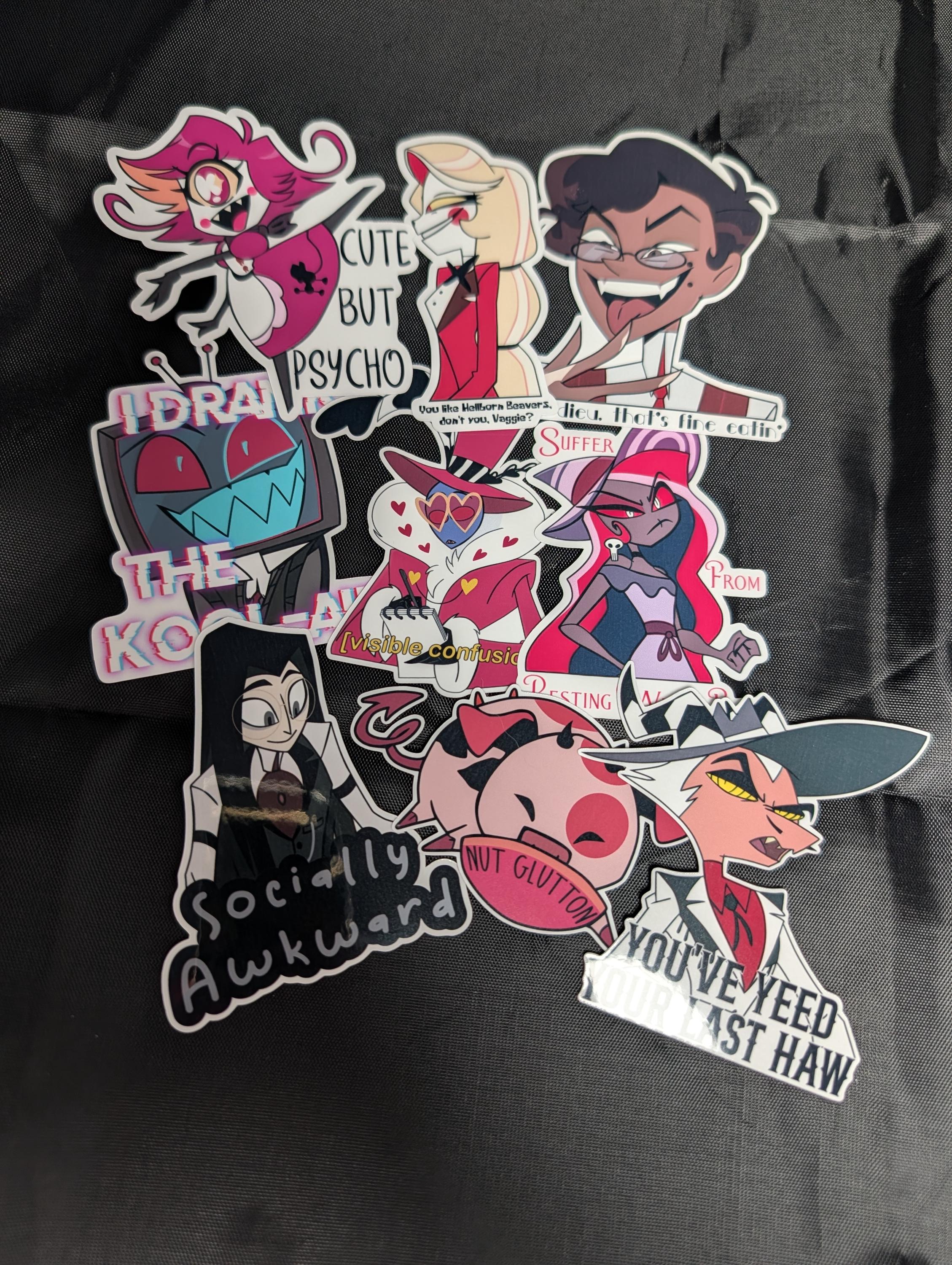 Hazbin Hotel inspired Pun Sticker Set