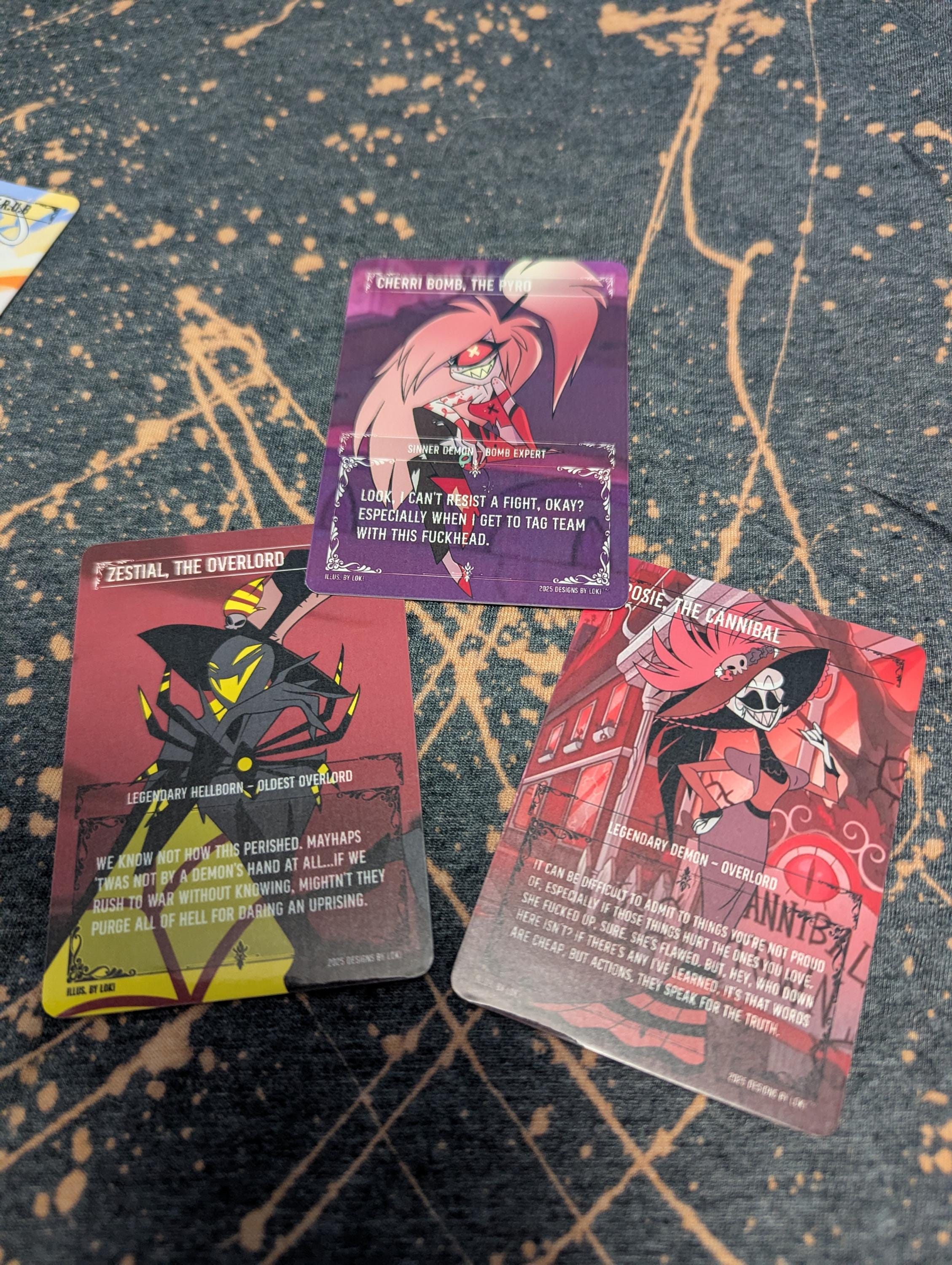 Demonix Trading Cards Series 2 inspired by Hazbin Hotel and Helluva Boss