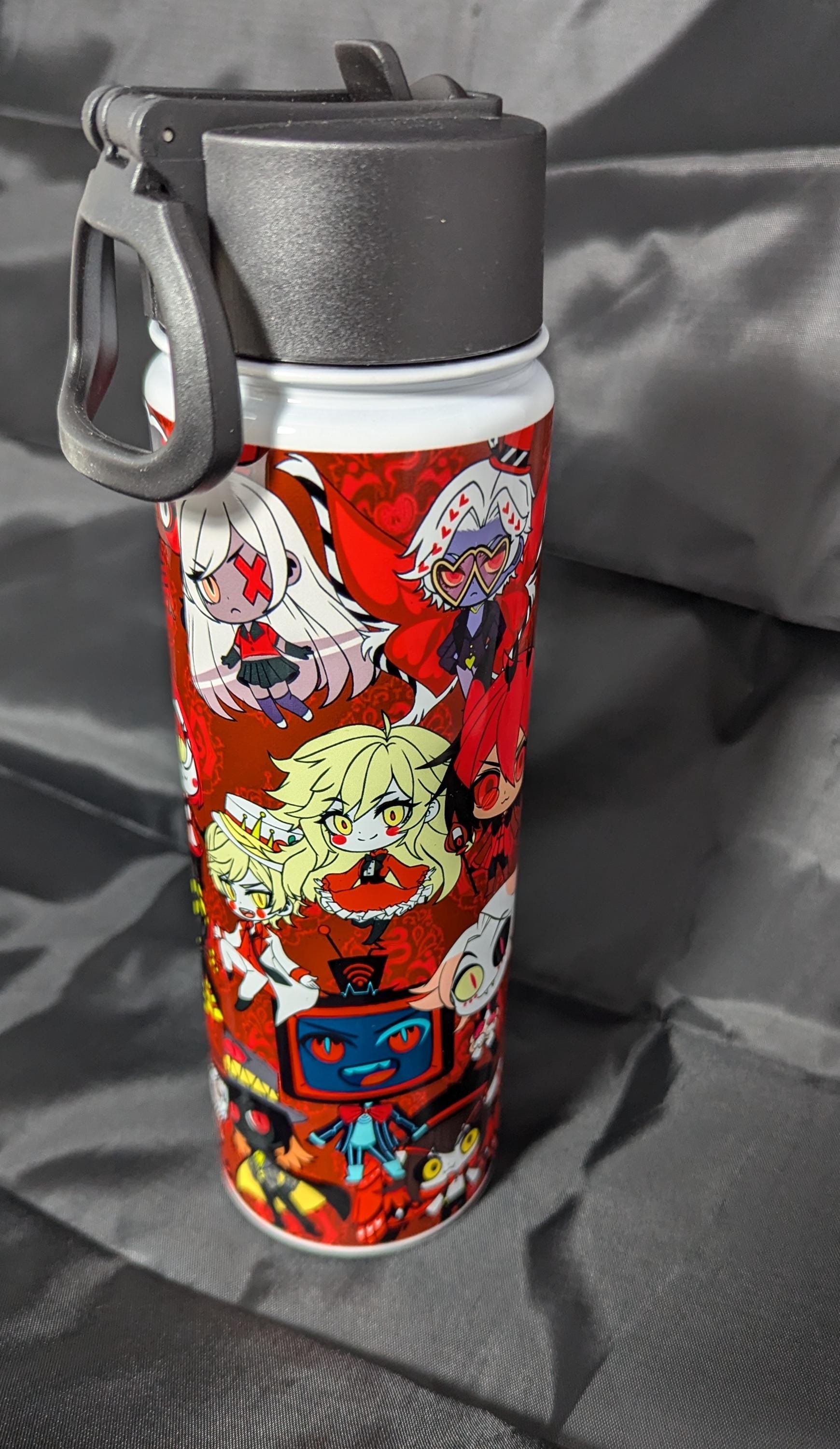 22 Oz customizable water bottle inspired by Hazbin Hotel