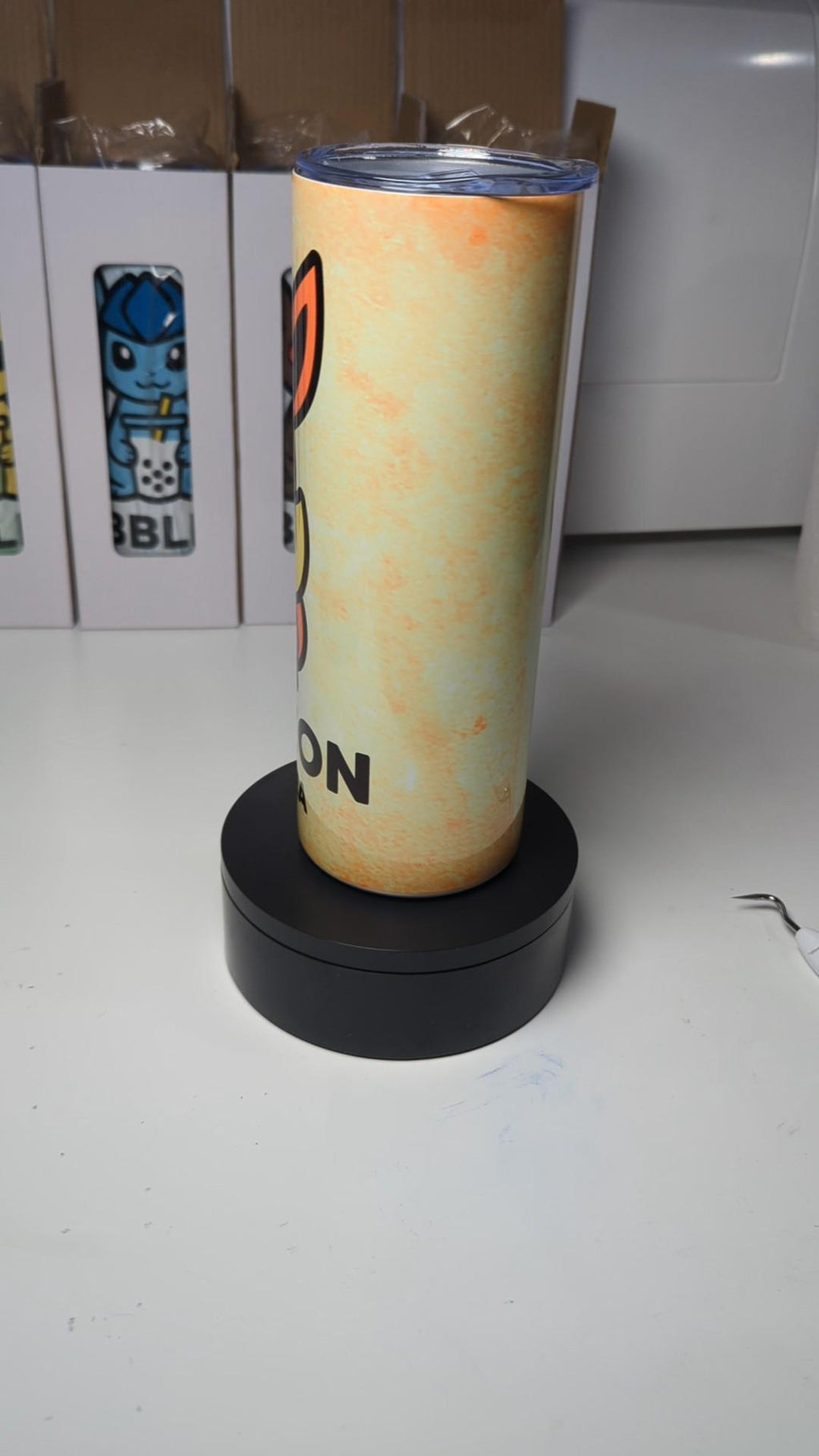 Bubbleon Flareon Pokemon Boba Bubble Tea Inspired Tumbler