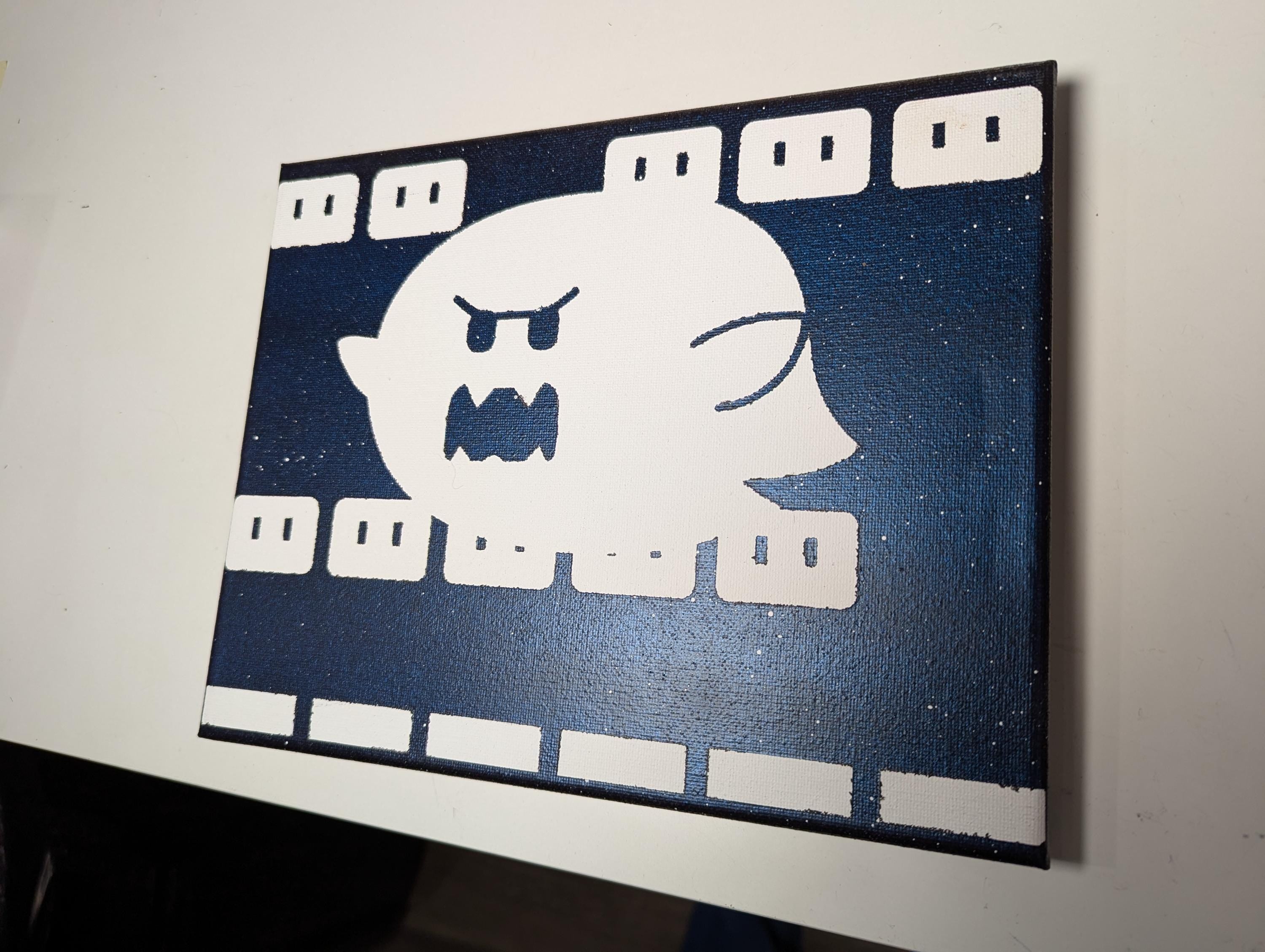 Big Boo inspired 8x10 canvas painting