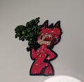 Holographic Fem Alastor Hazbin Hotel inspired sticker