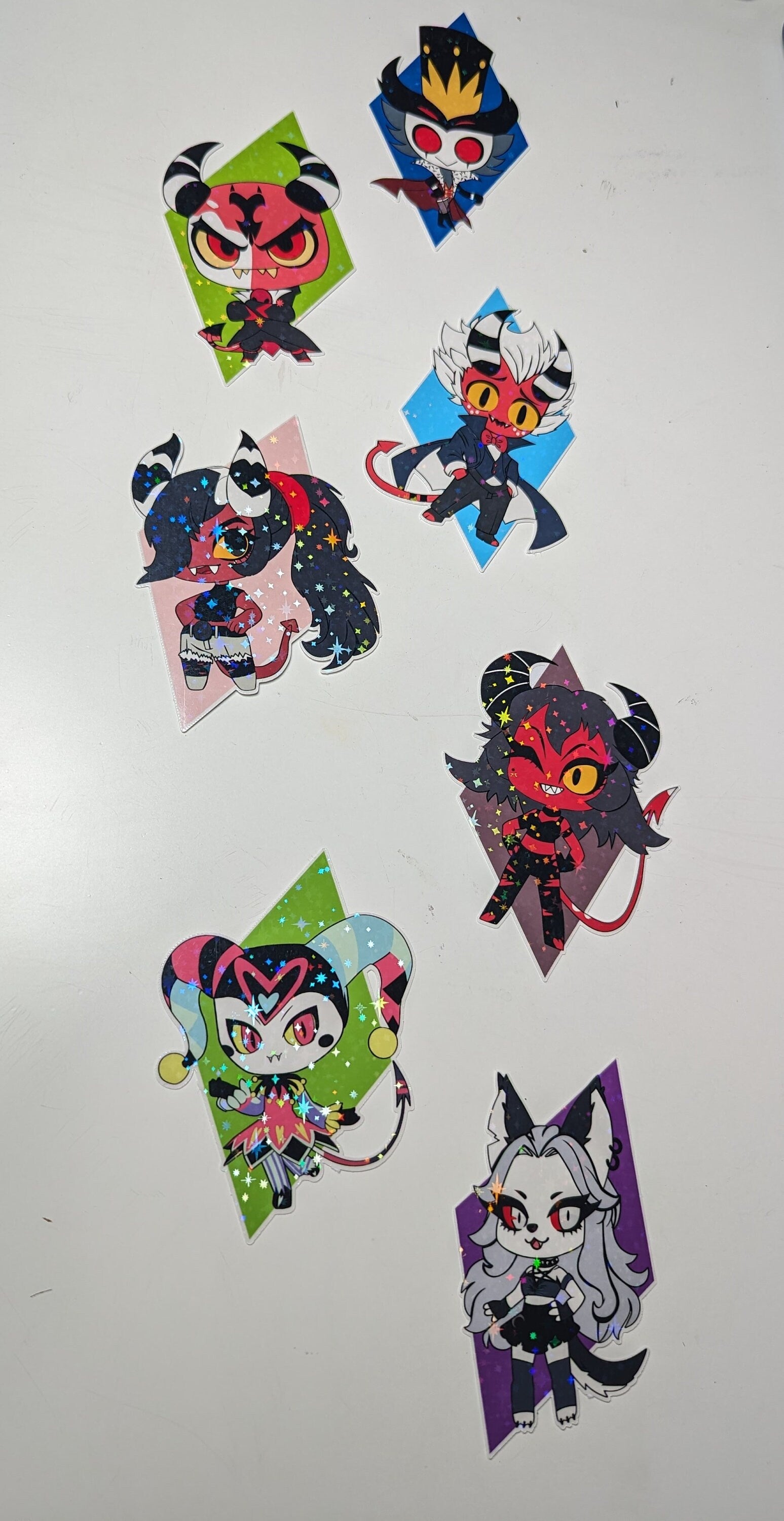 Helluva Boss inspired chibi sticker Set