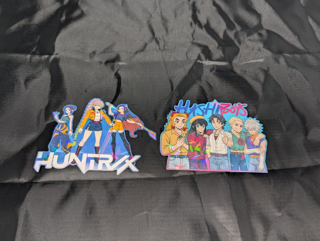 K-Pop Demon Slayers stickers inspired by K-Pop Demon Hunters and Demon Slayer