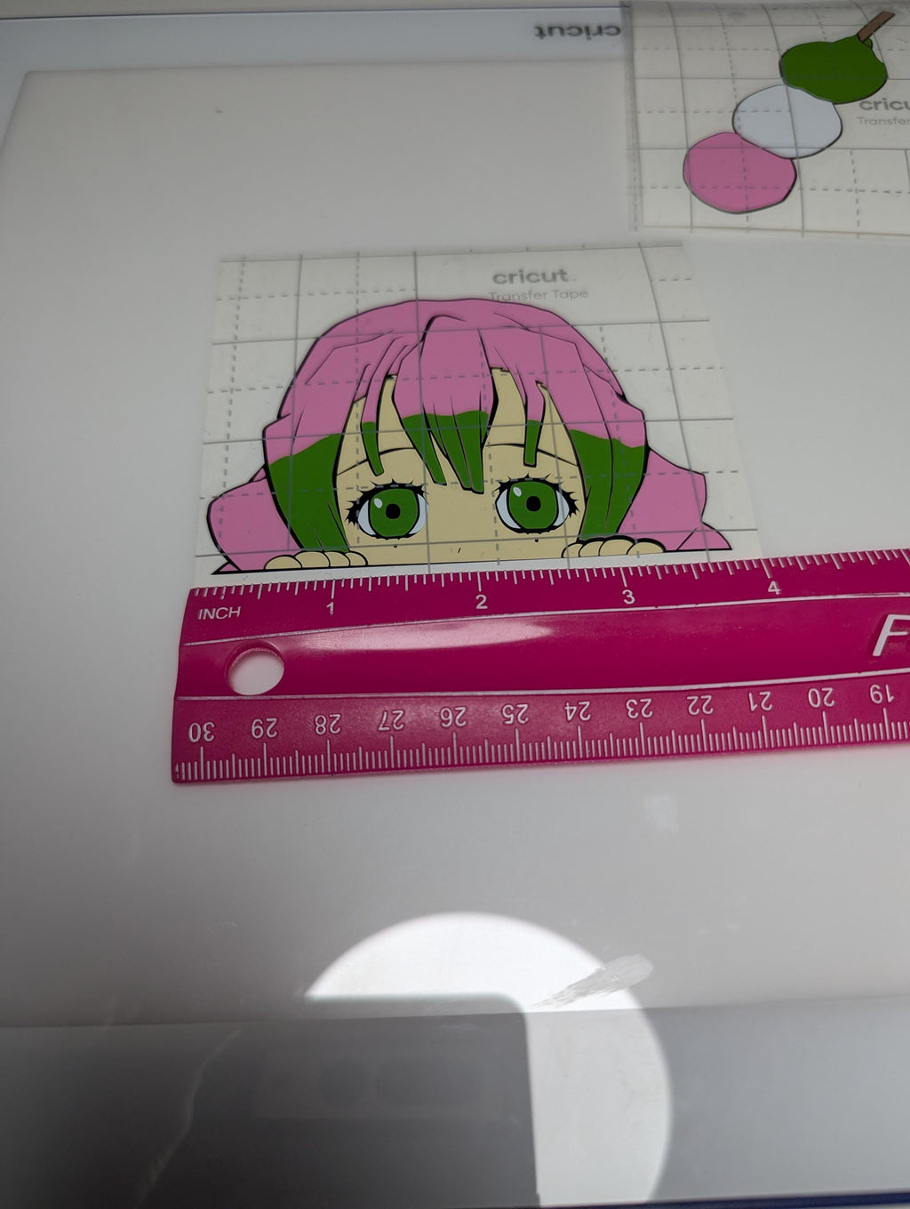 Hungry Demon Slayer Mitsuri Inspired Peeker Vehicle Decal in varying sizes