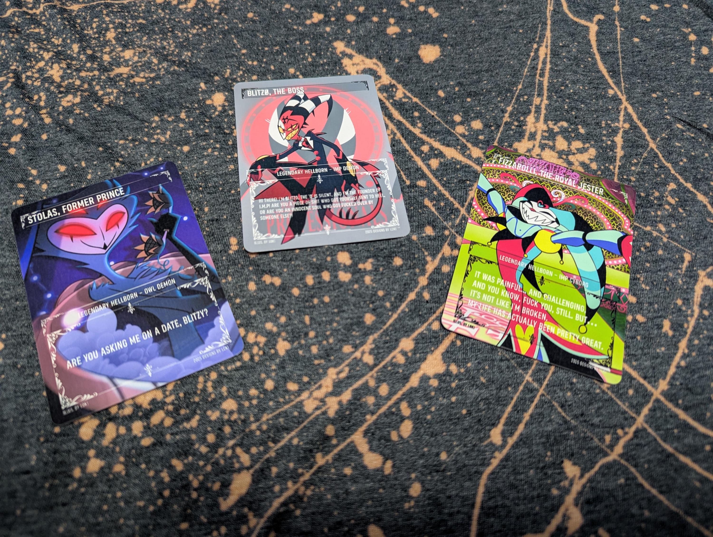 Demonix Trading Cards Series 2 inspired by Hazbin Hotel and Helluva Boss