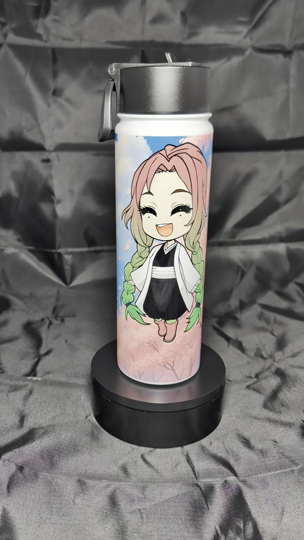 22 Oz Waterbottle inspired by Demon Slayer Mitsuri and Obanai