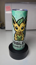 Bubbleon Leafeon Pokemon Boba Bubble Tea Inspired Tumbler