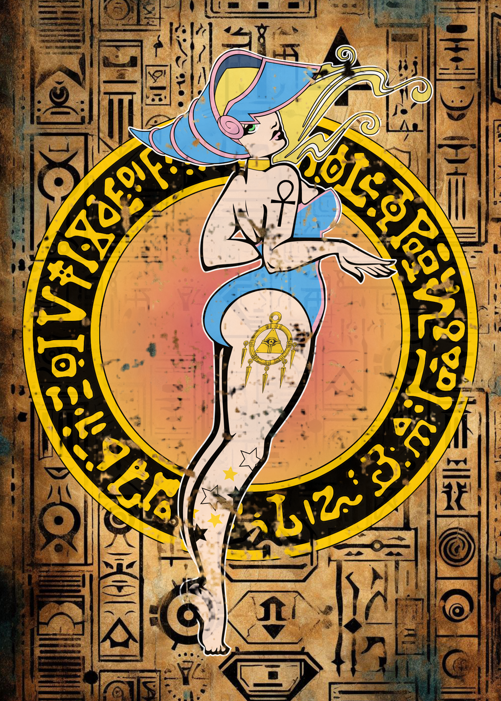 Dark Magician Girl Pin Up Art Print