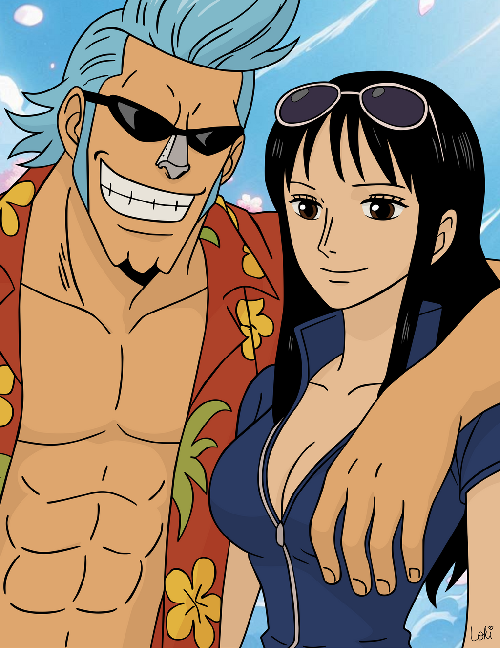 Franky x Nico Robin Art Print