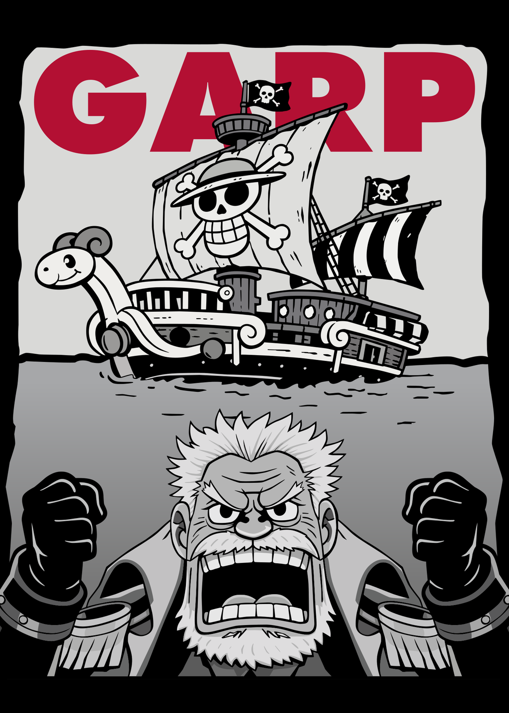 Garp Vintage Black and White Art Print