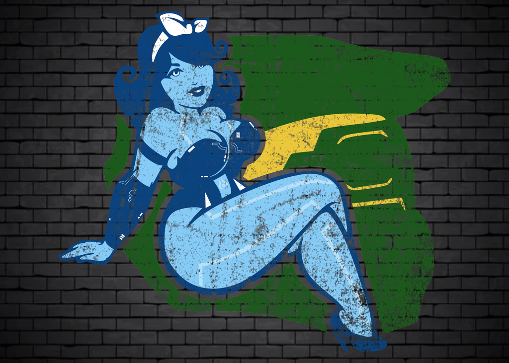 Cortana Pin Up Art Print