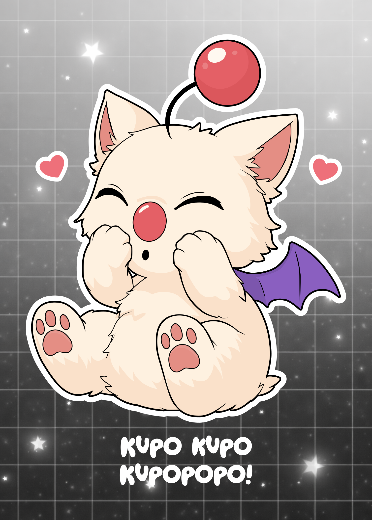 Kawaii Moogle Art Print