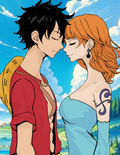 Nami x Luffy Art Print