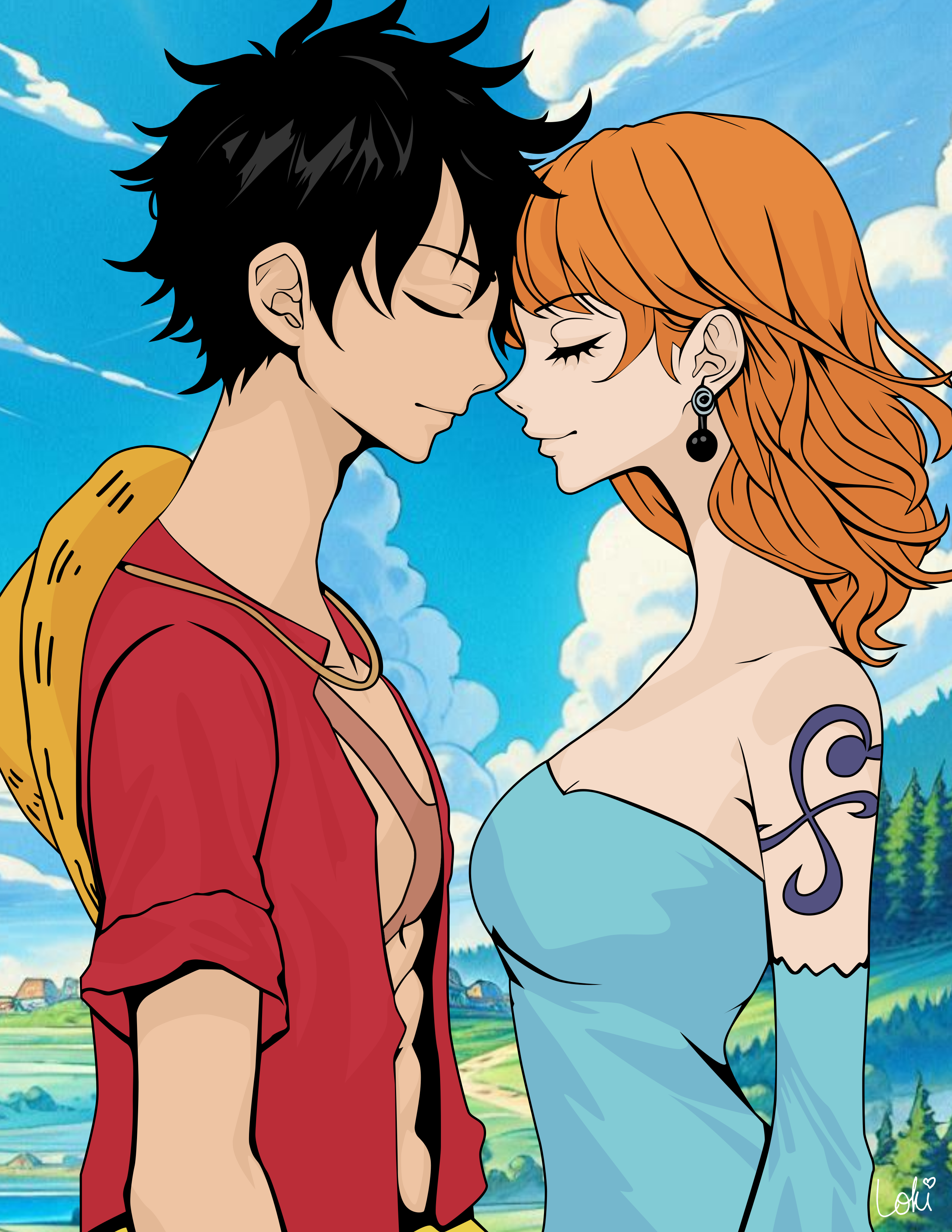 Nami x Luffy Art Print