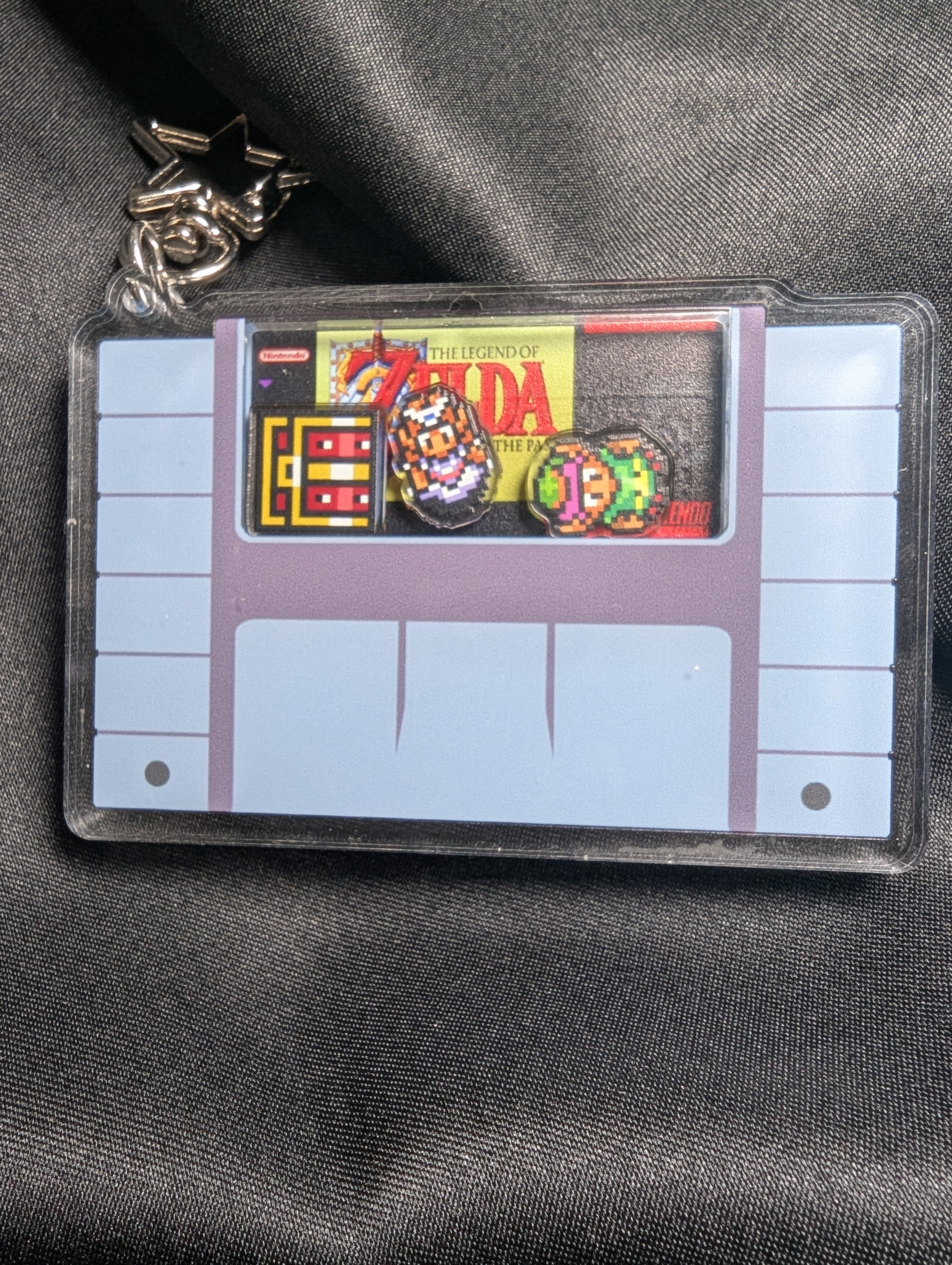 Nintendo SNES Legend of Zelda Inspired Shaker Keychain