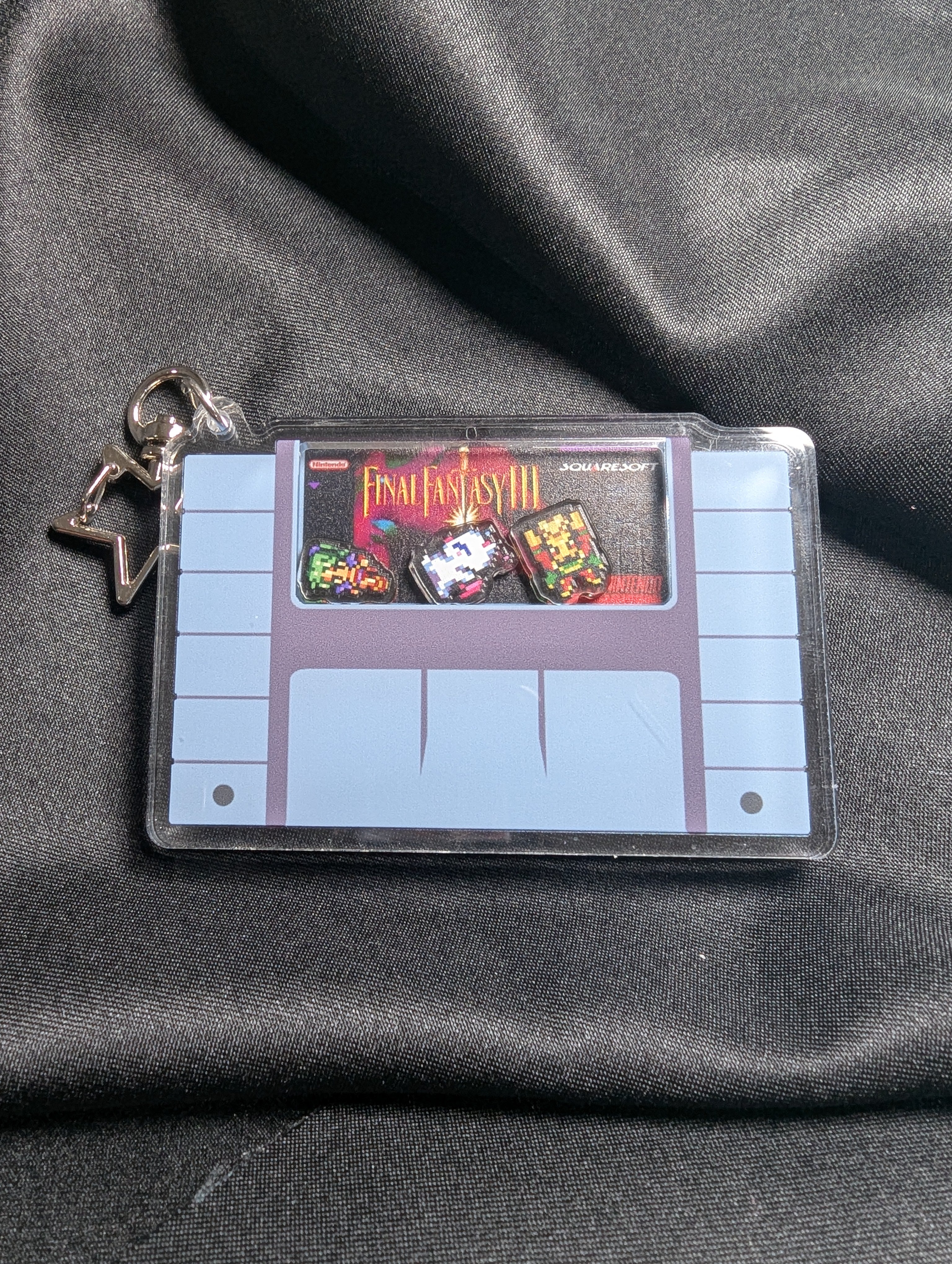 Nintendo SNES Final Fantasy III/VI Inspired Shaker Keychain