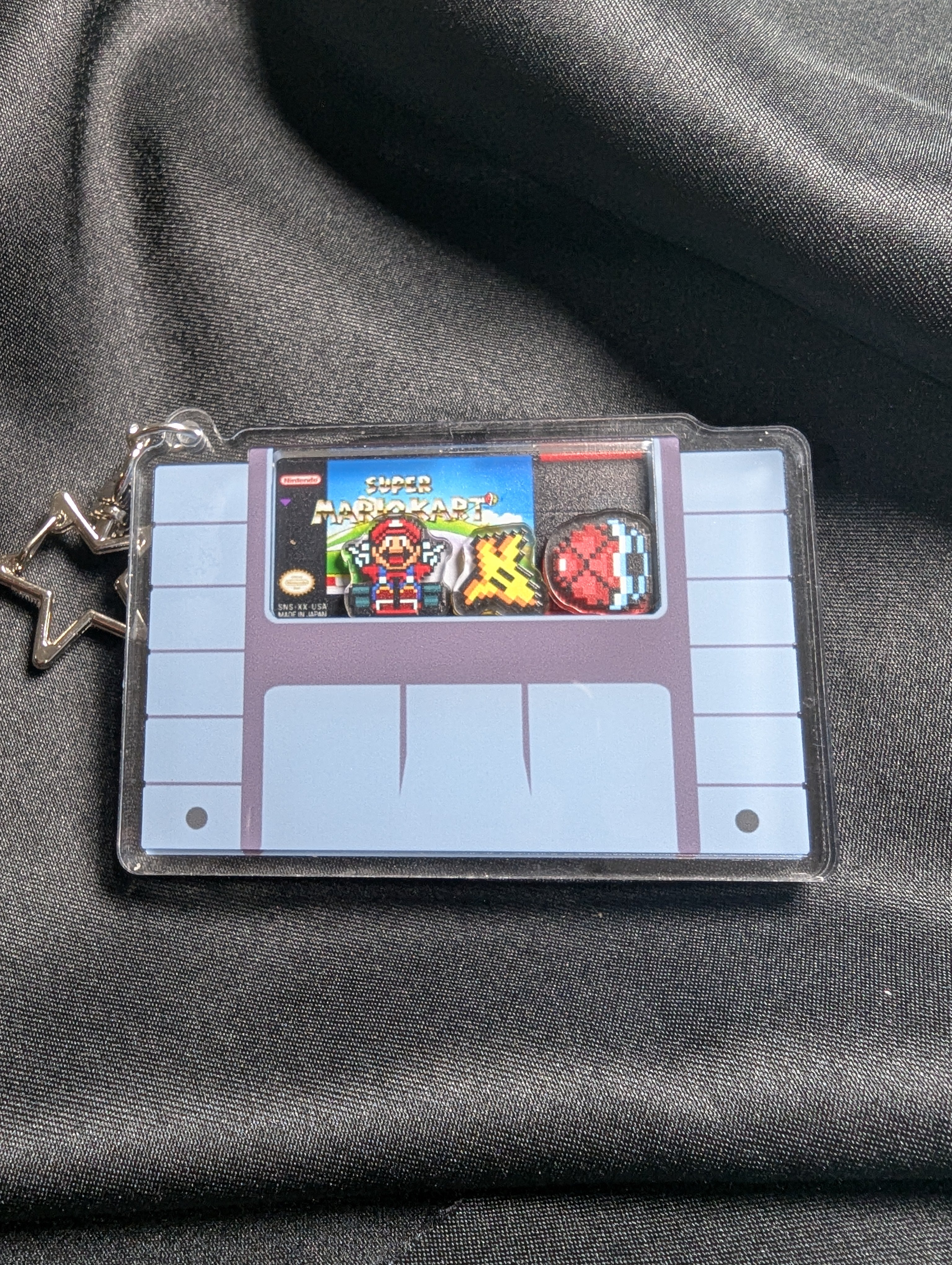Nintendo SNES MarioKart Inspired Shaker Keychain